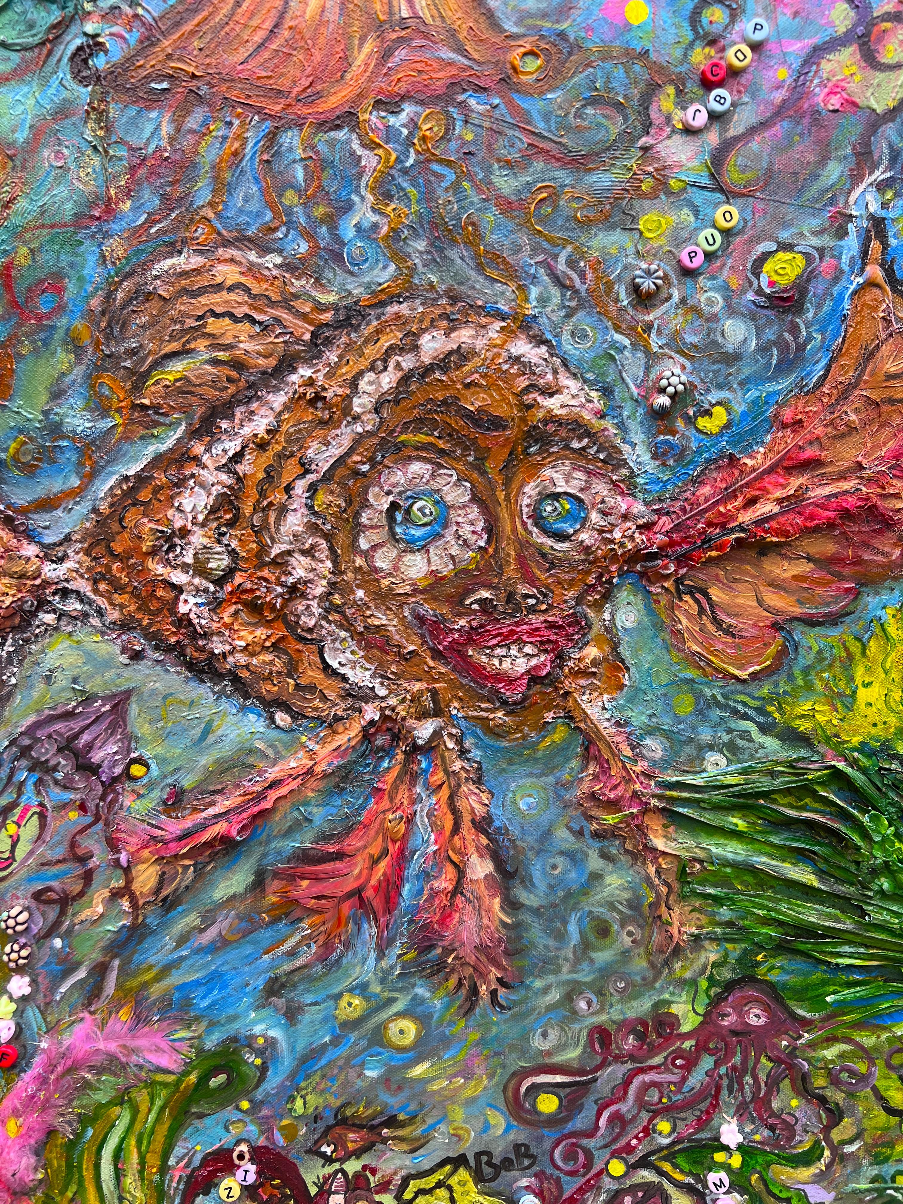 Large Textured Mixed Media Painting by Serg Graff – 