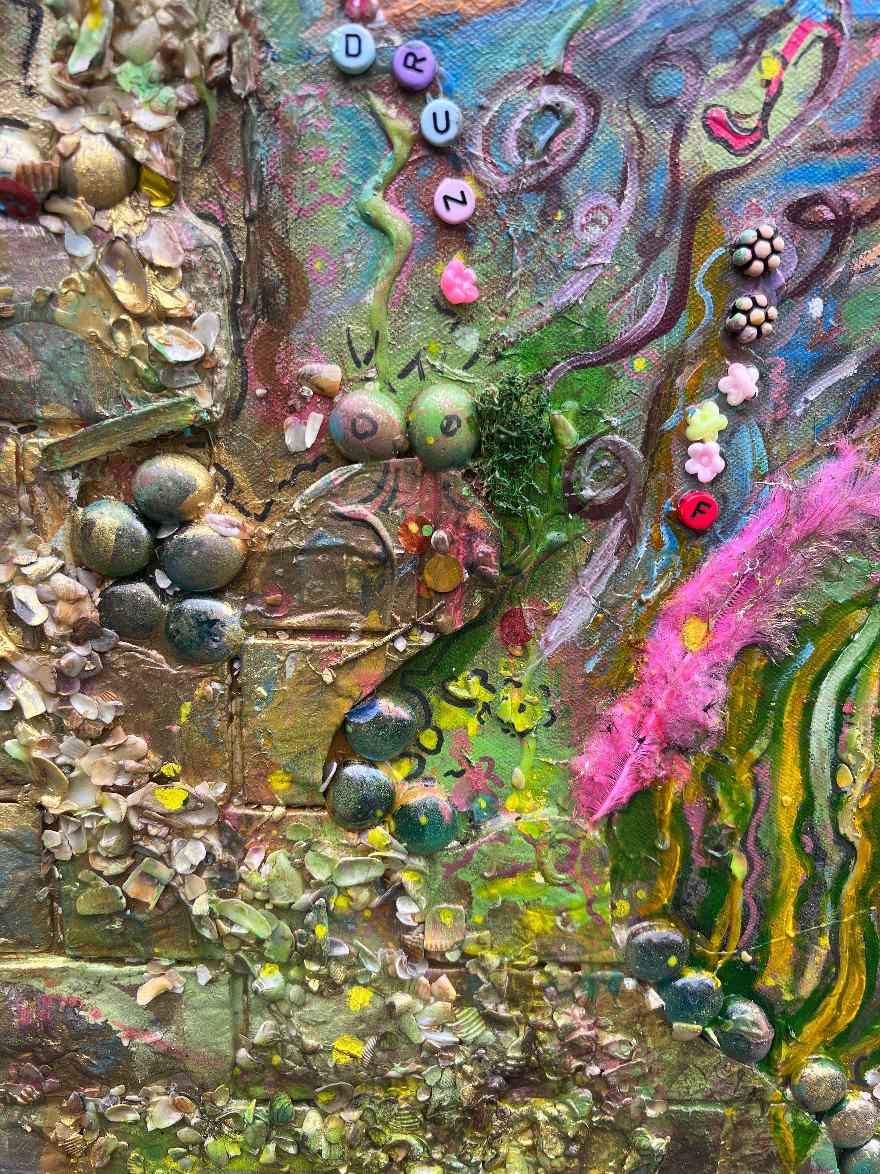 Large Textured Mixed Media Painting by Serg Graff – 