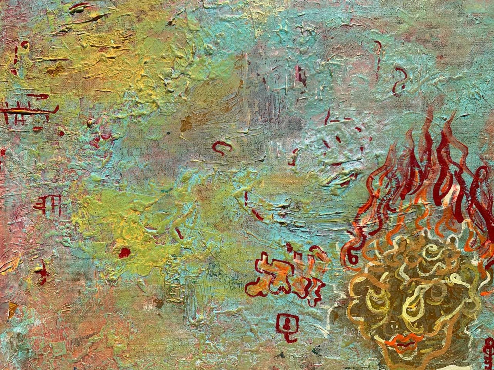 Oil Painting on Canvas, Fantasy Abstract Style, by Serg Graff, COA Titled 