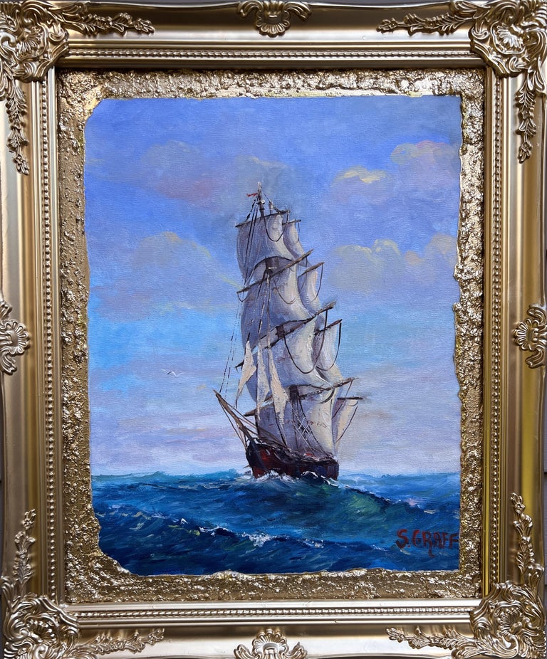 Serg Graff Oil Painting on Canvas, Seascape by Serg Graff Brigantine