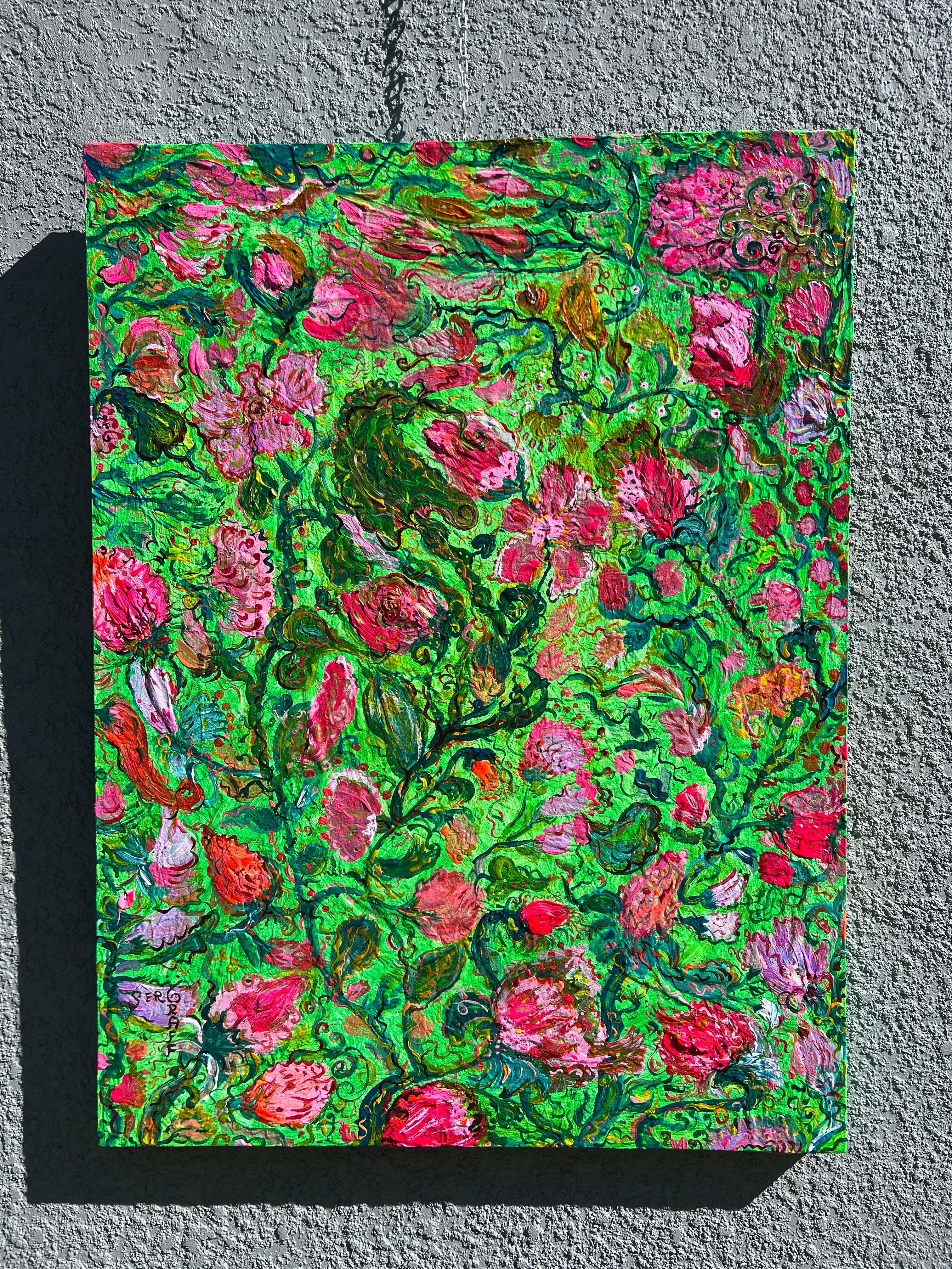 Pintura abstracta única sobre lienzo de Serg Graff 