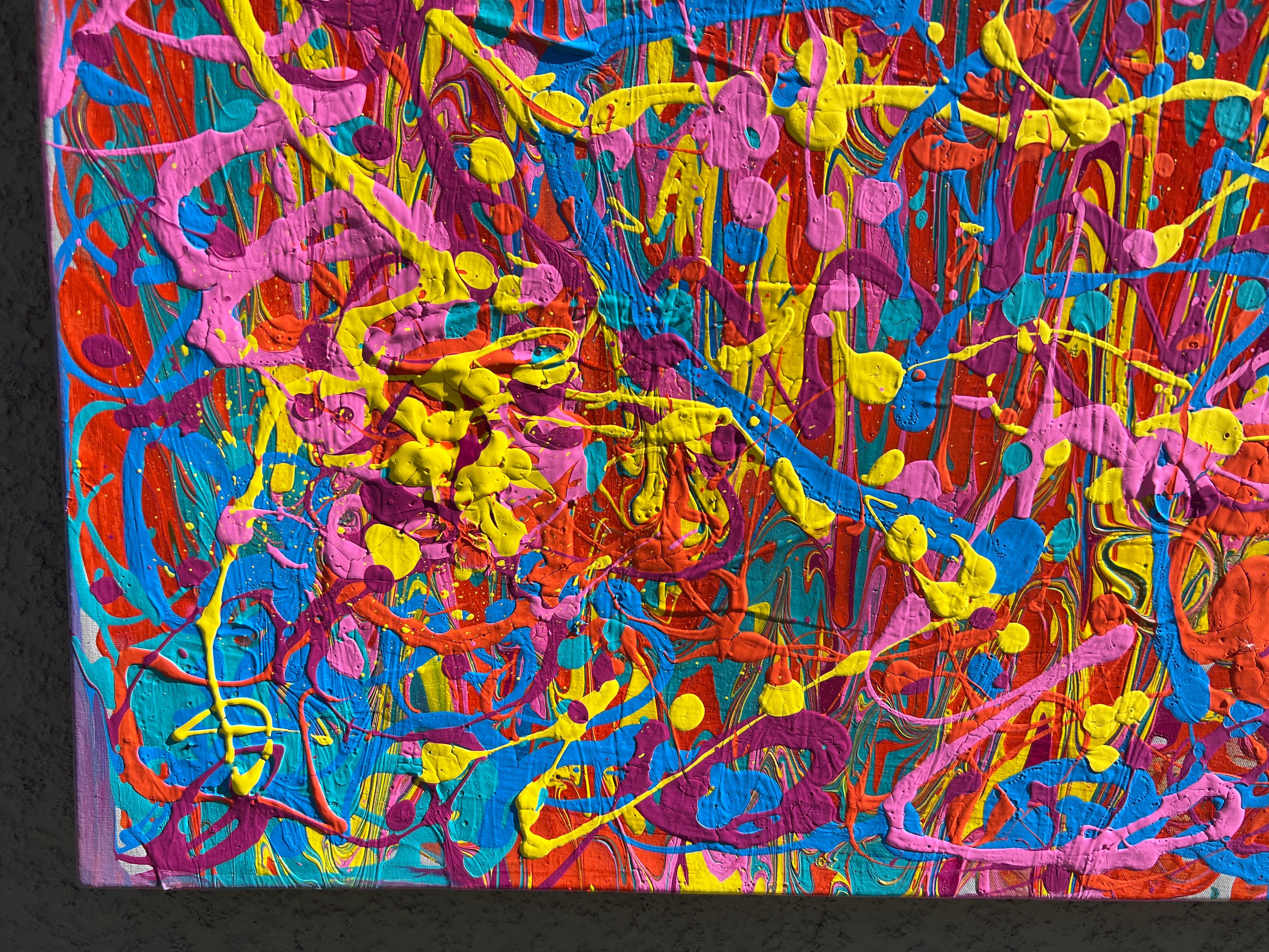 Pittura astratta su tela unica nel suo genere di Serg Graff 