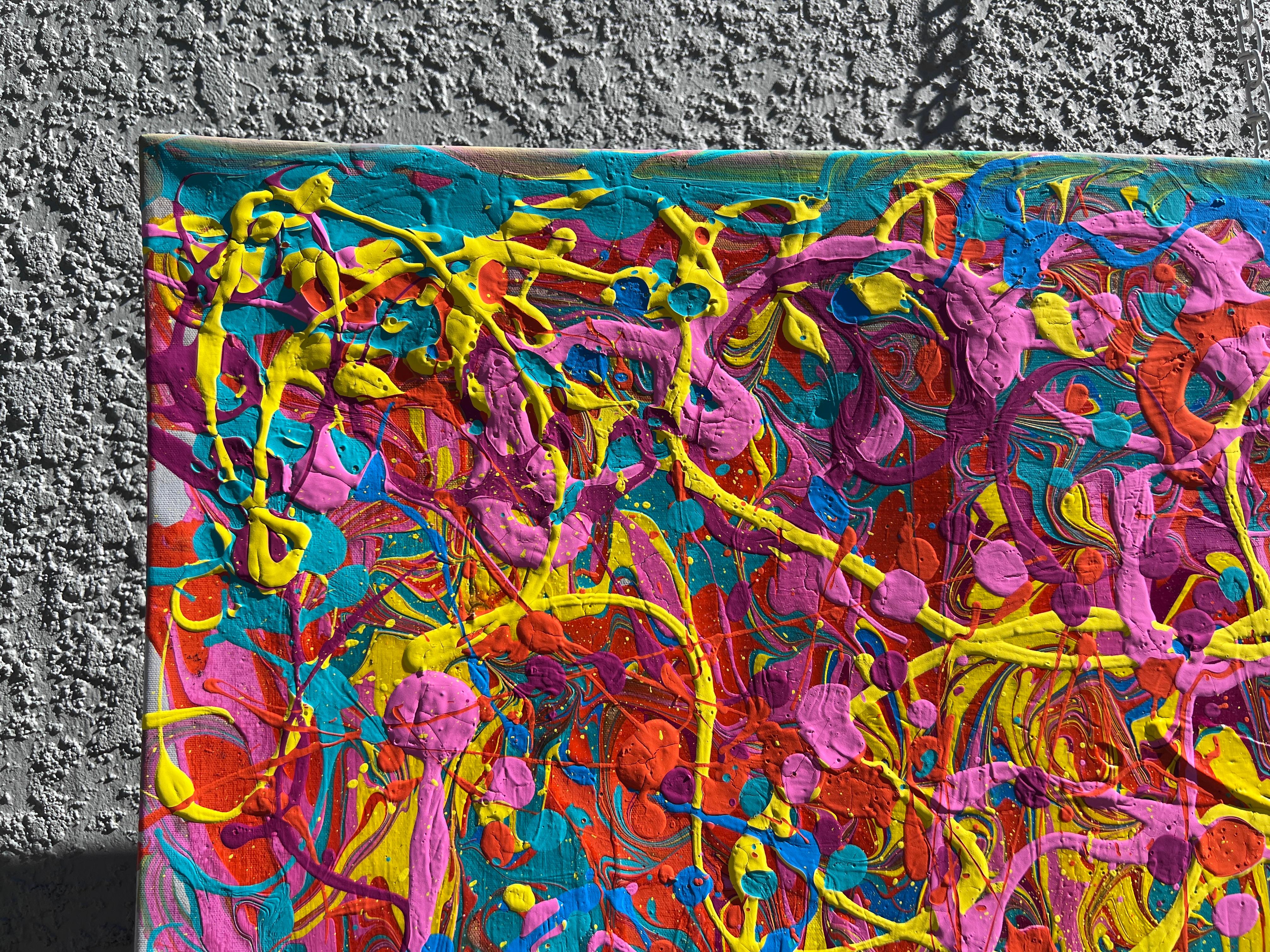 Pittura astratta su tela unica nel suo genere di Serg Graff 
