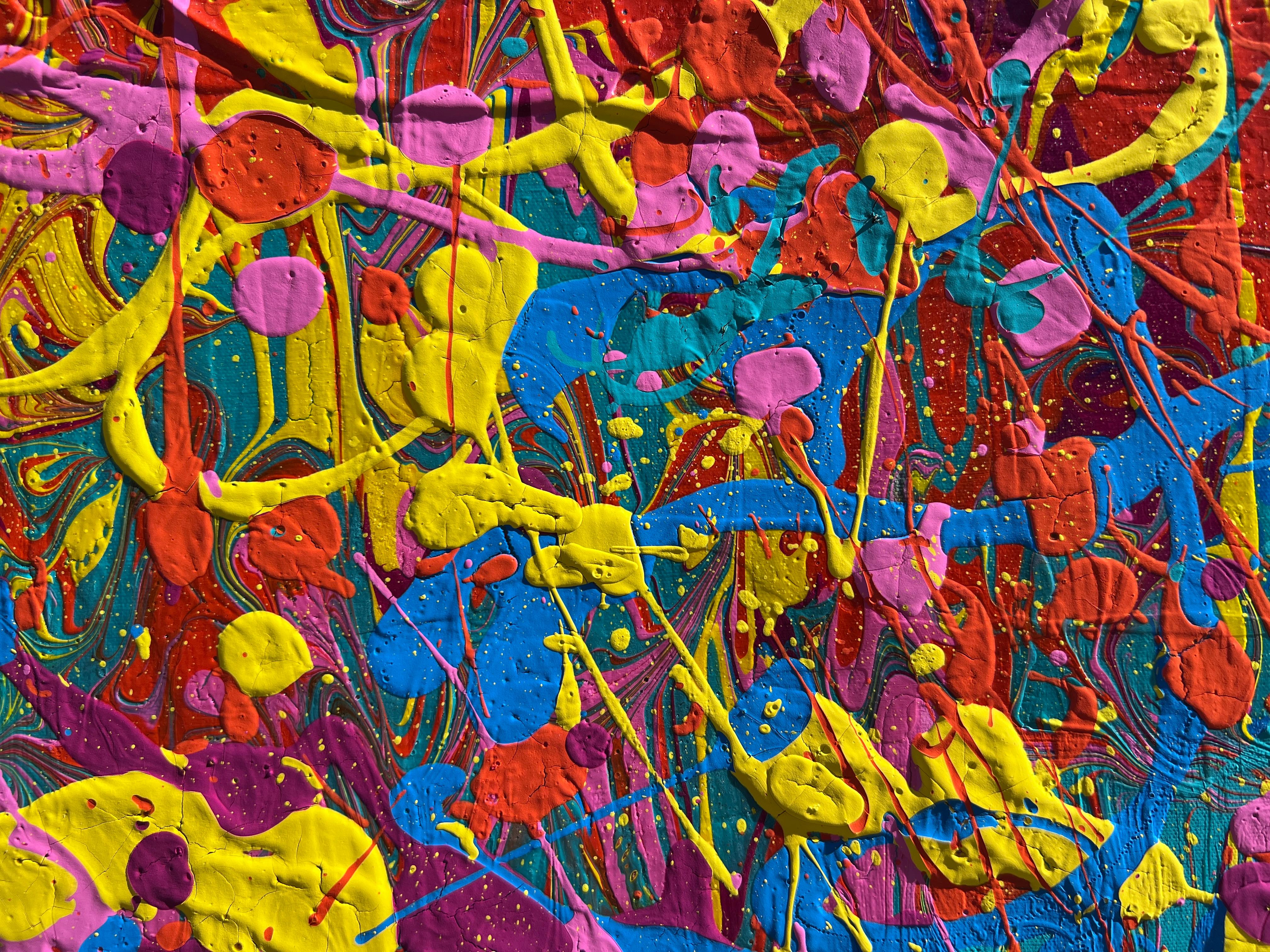 Pittura astratta su tela unica nel suo genere di Serg Graff 