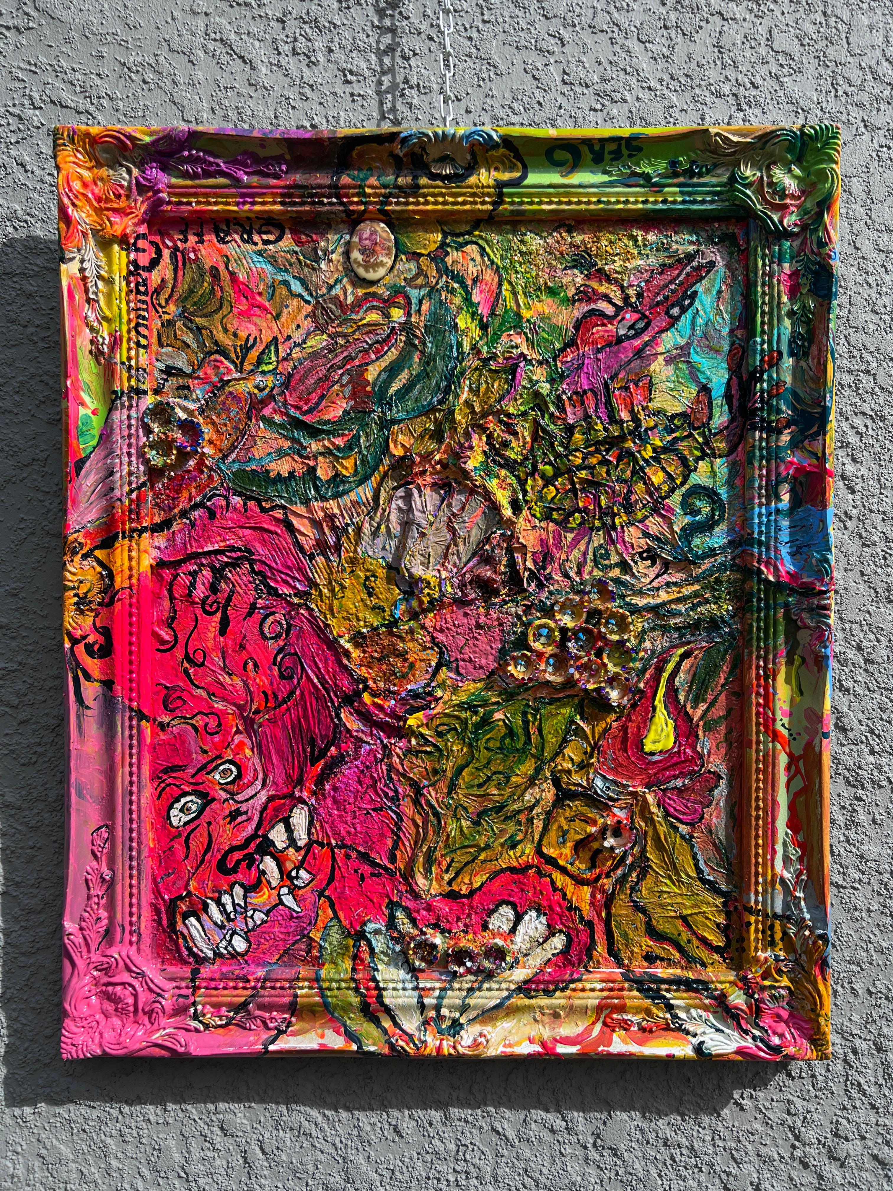 One-Of-A-Kind Abstract textured Painting by Serg Graff 