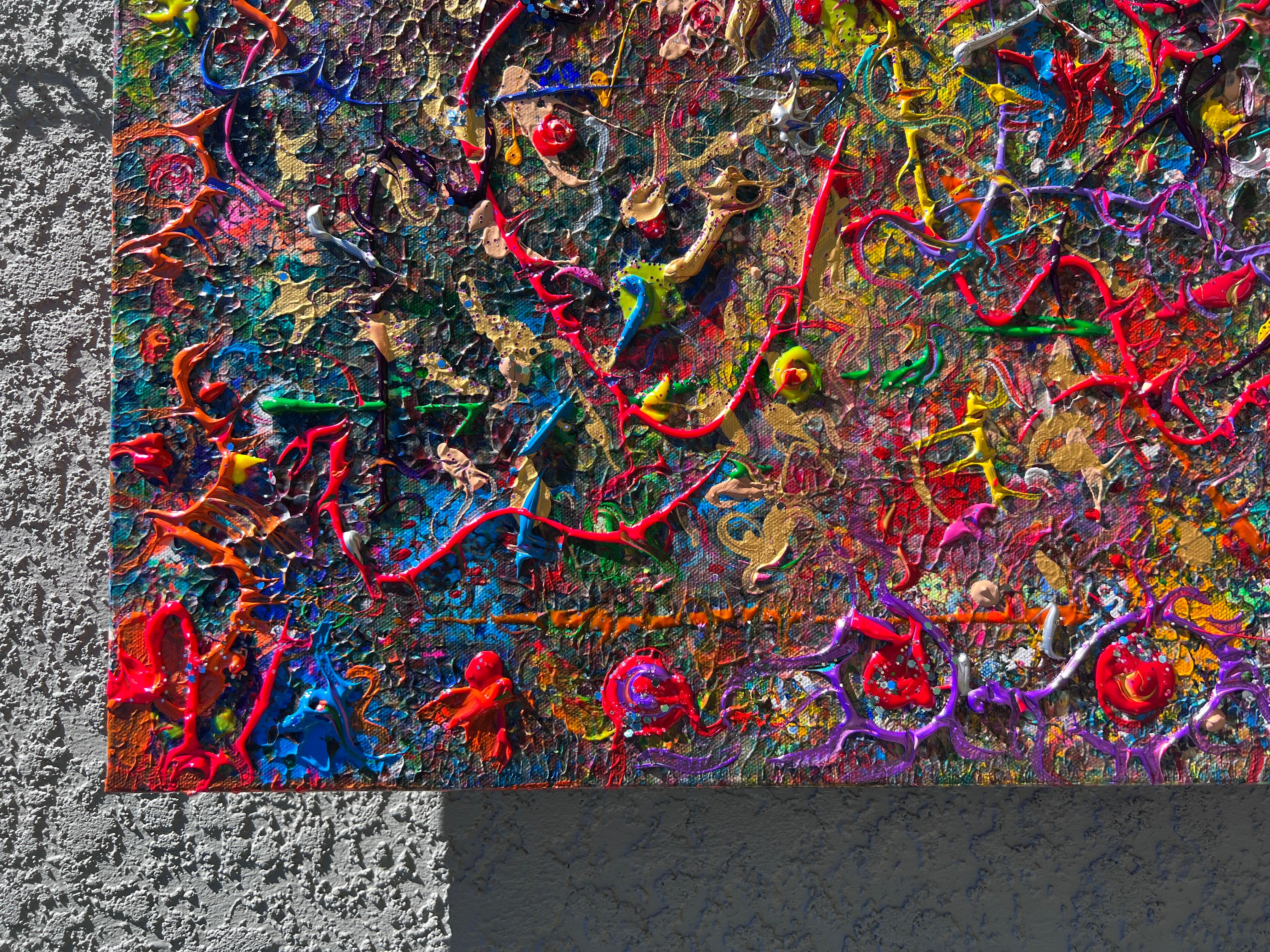 One-Of-A-Kind Large Abstract Painting on Canvas by Serg Graff 