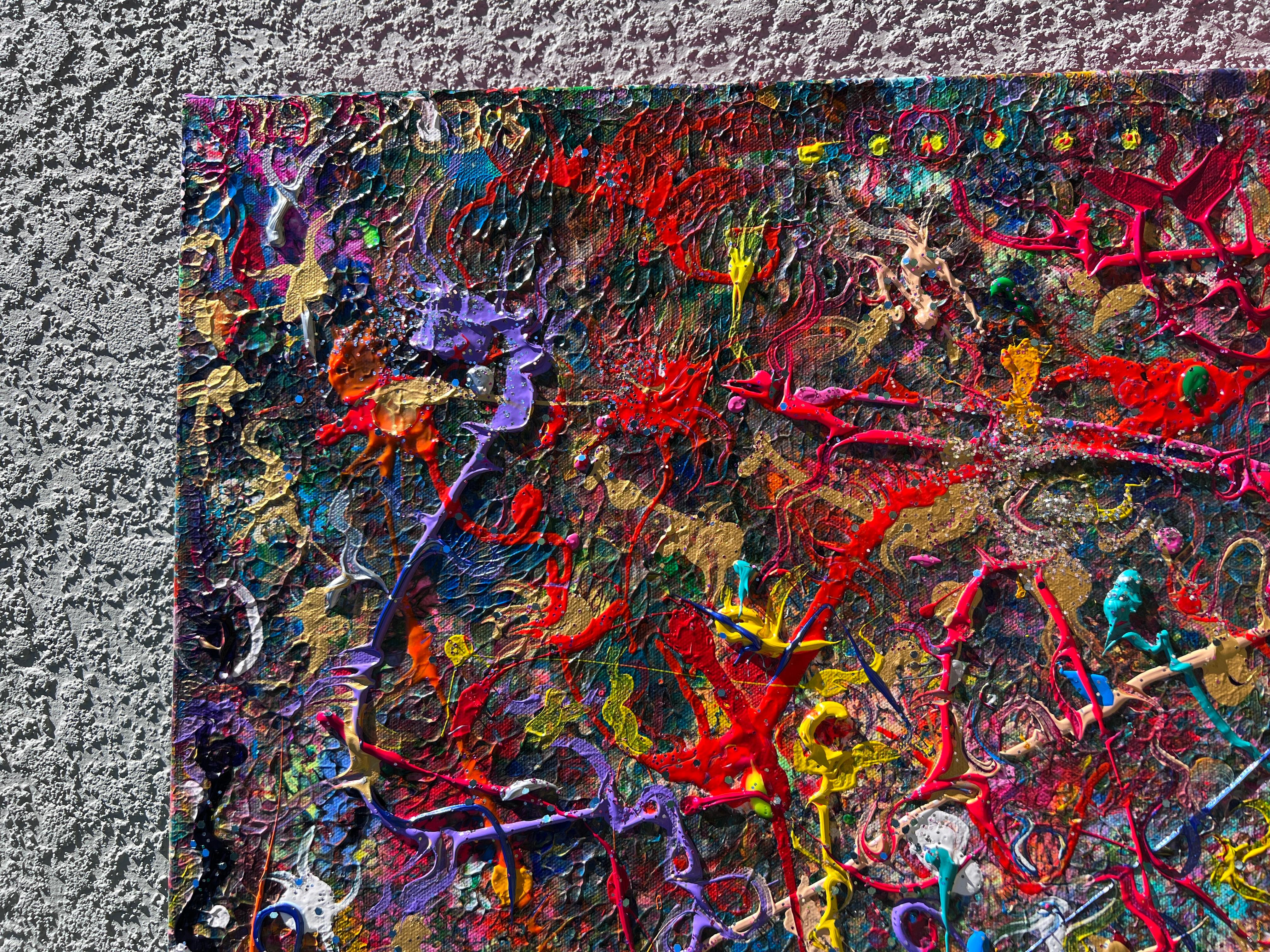 One-Of-A-Kind Large Abstract Painting on Canvas by Serg Graff 