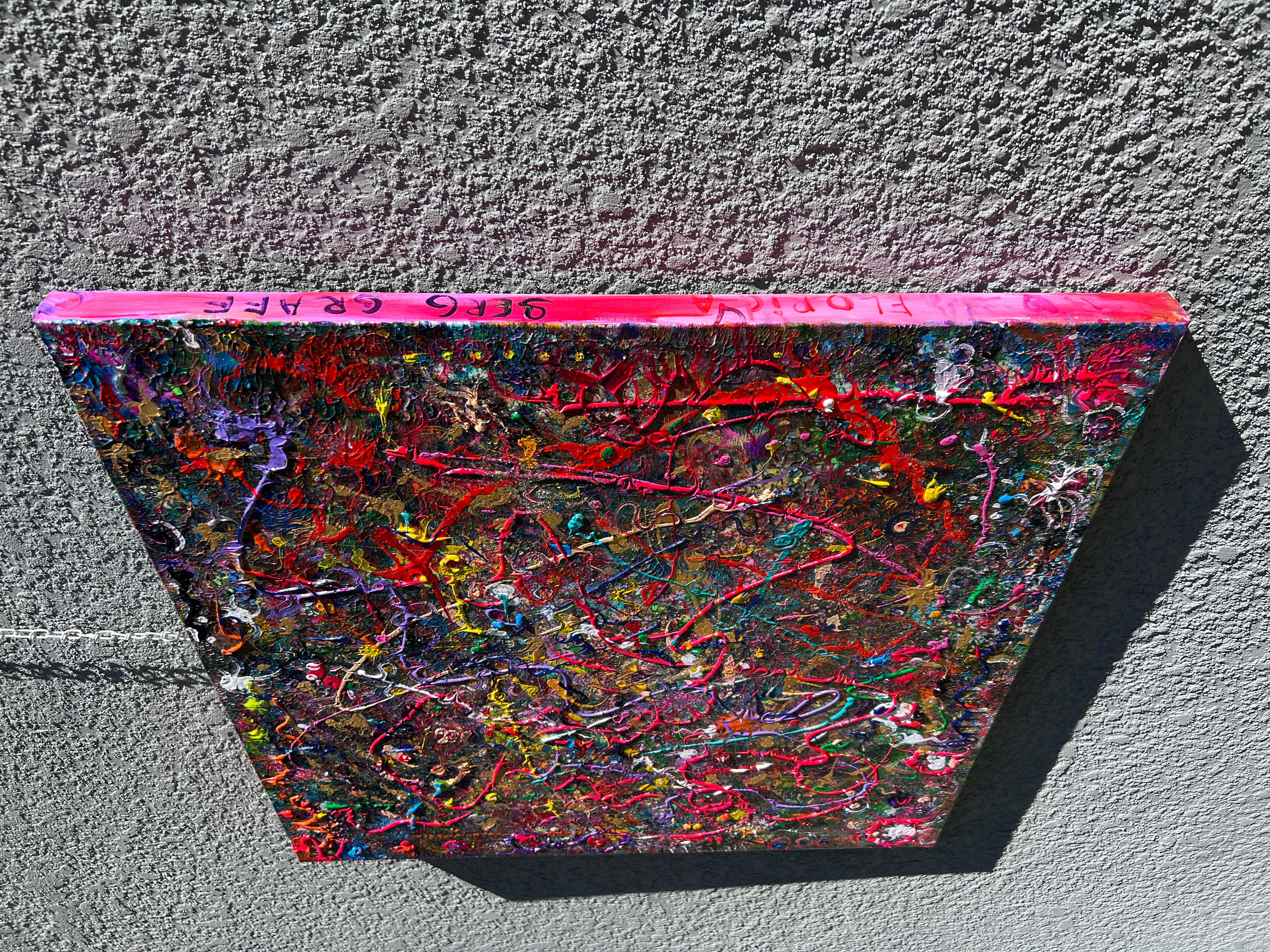 One-Of-A-Kind Large Abstract Painting on Canvas by Serg Graff 