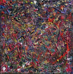 Quadro astratto di grandi dimensioni su tela, unico nel suo genere, di Serg Graff "Misticismo" COA