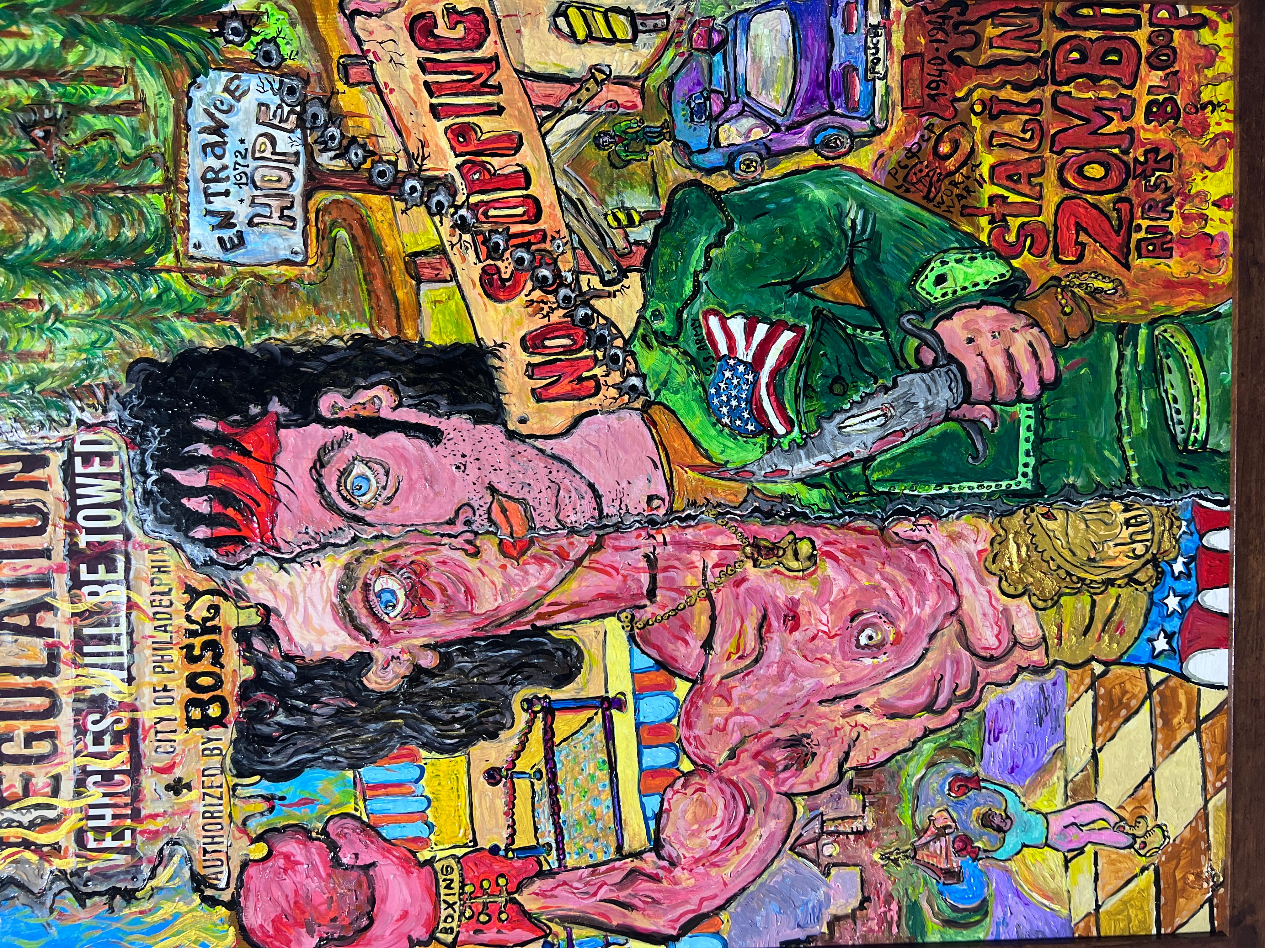 One-Of-A-Kind Large Painting on board by Serg Graff 