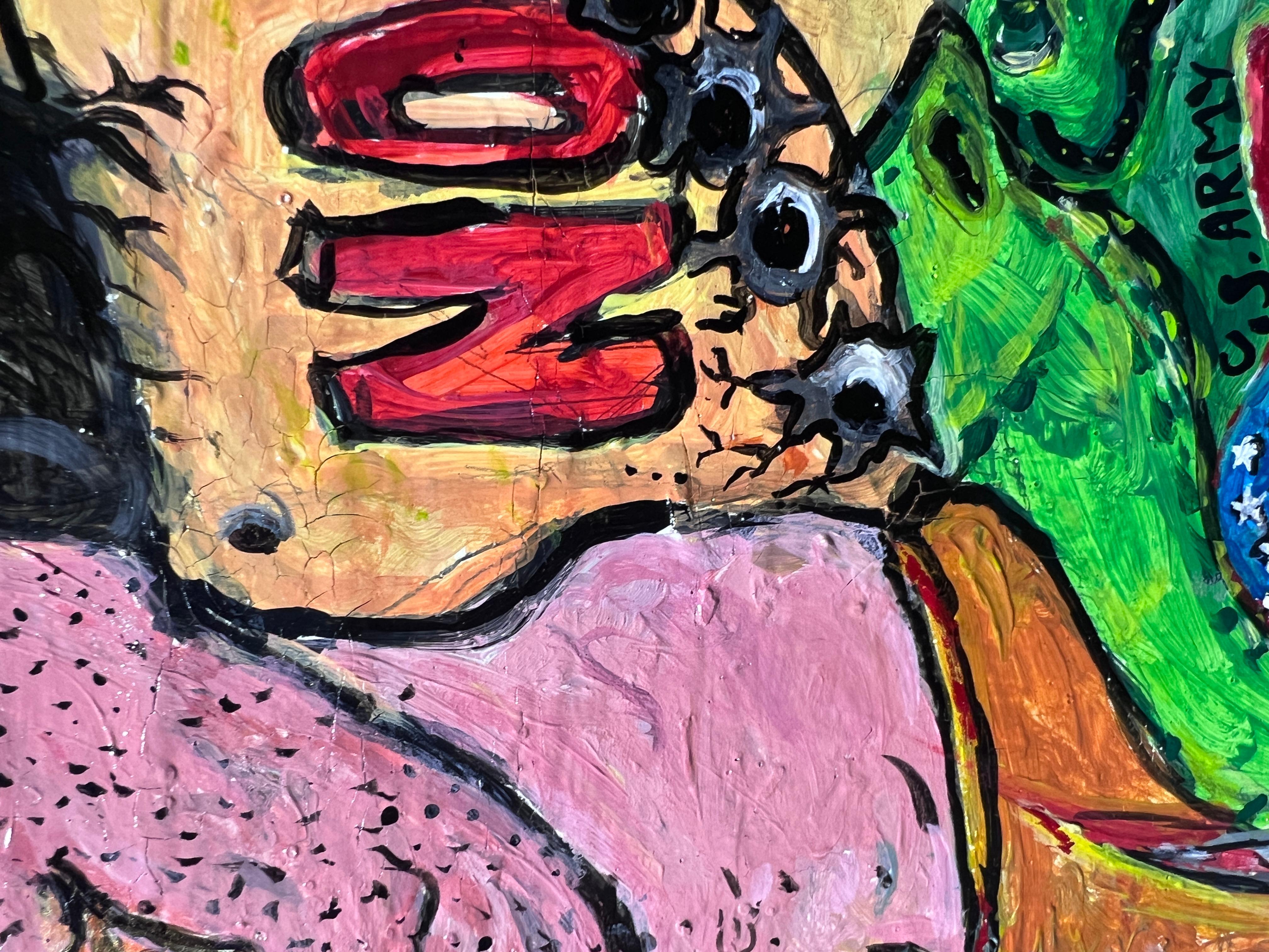 One-Of-A-Kind Large Painting on board by Serg Graff 
