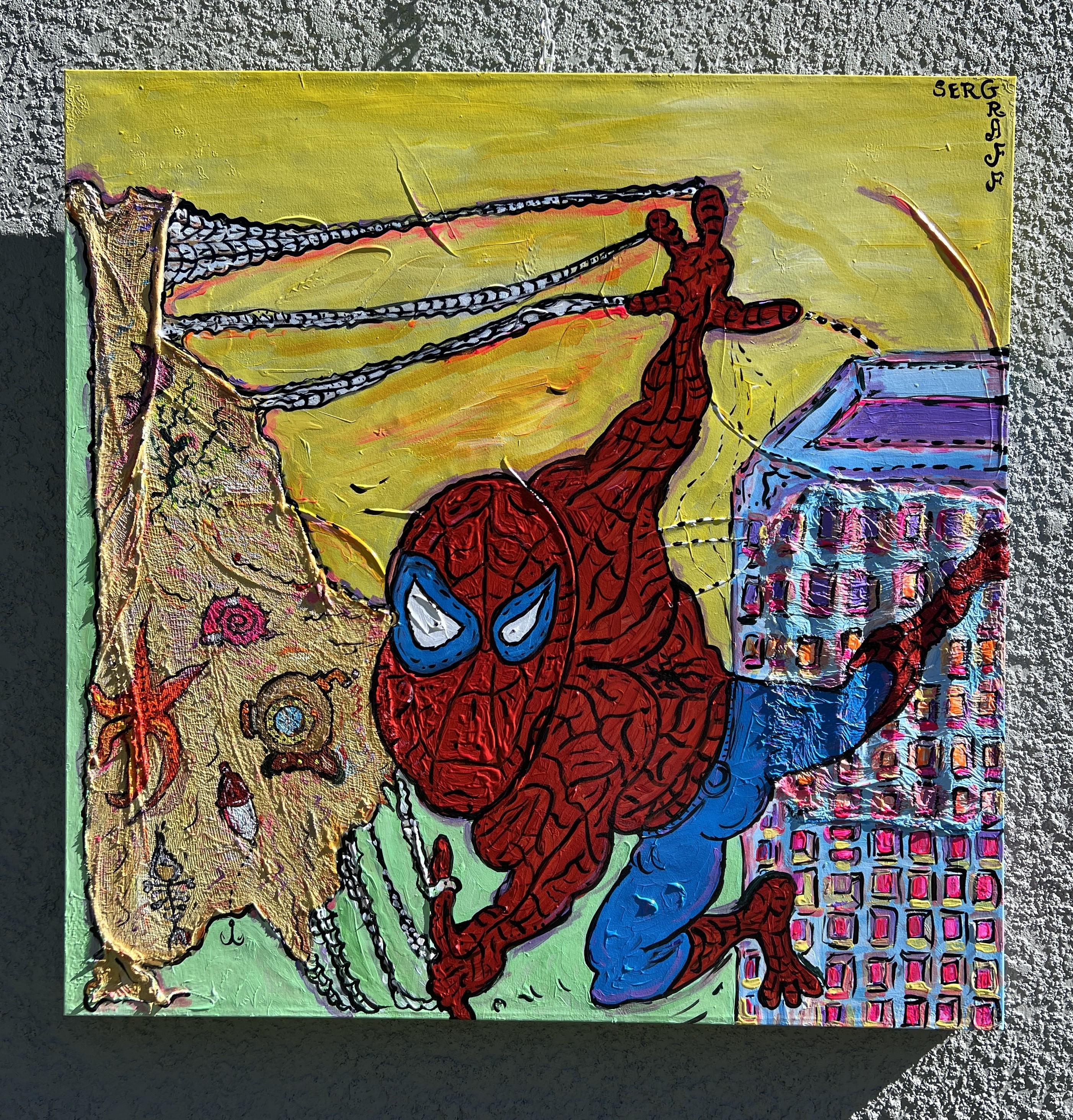Grande dipinto su tela di Serg Graff 
