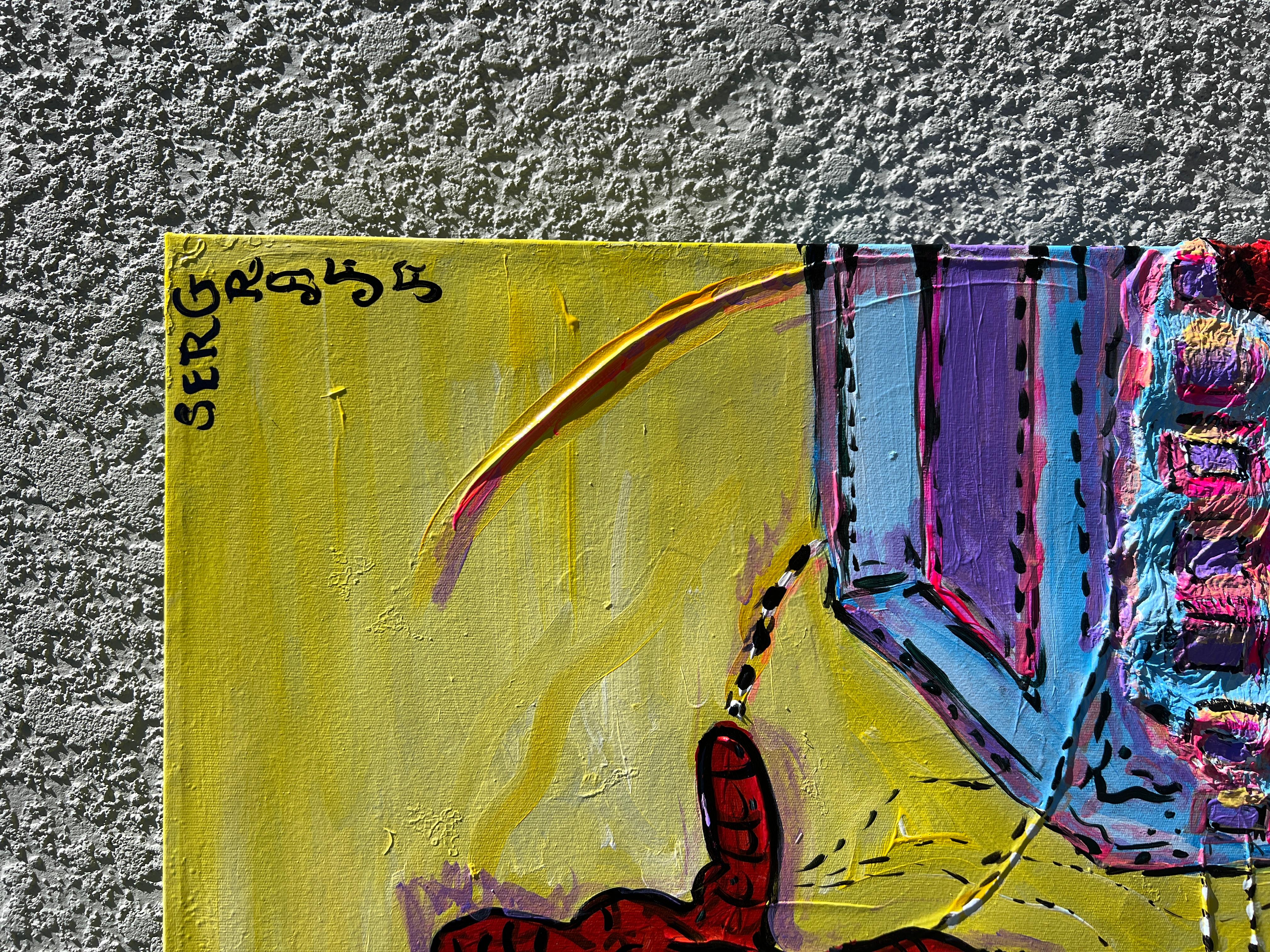 Grande dipinto su tela di Serg Graff 