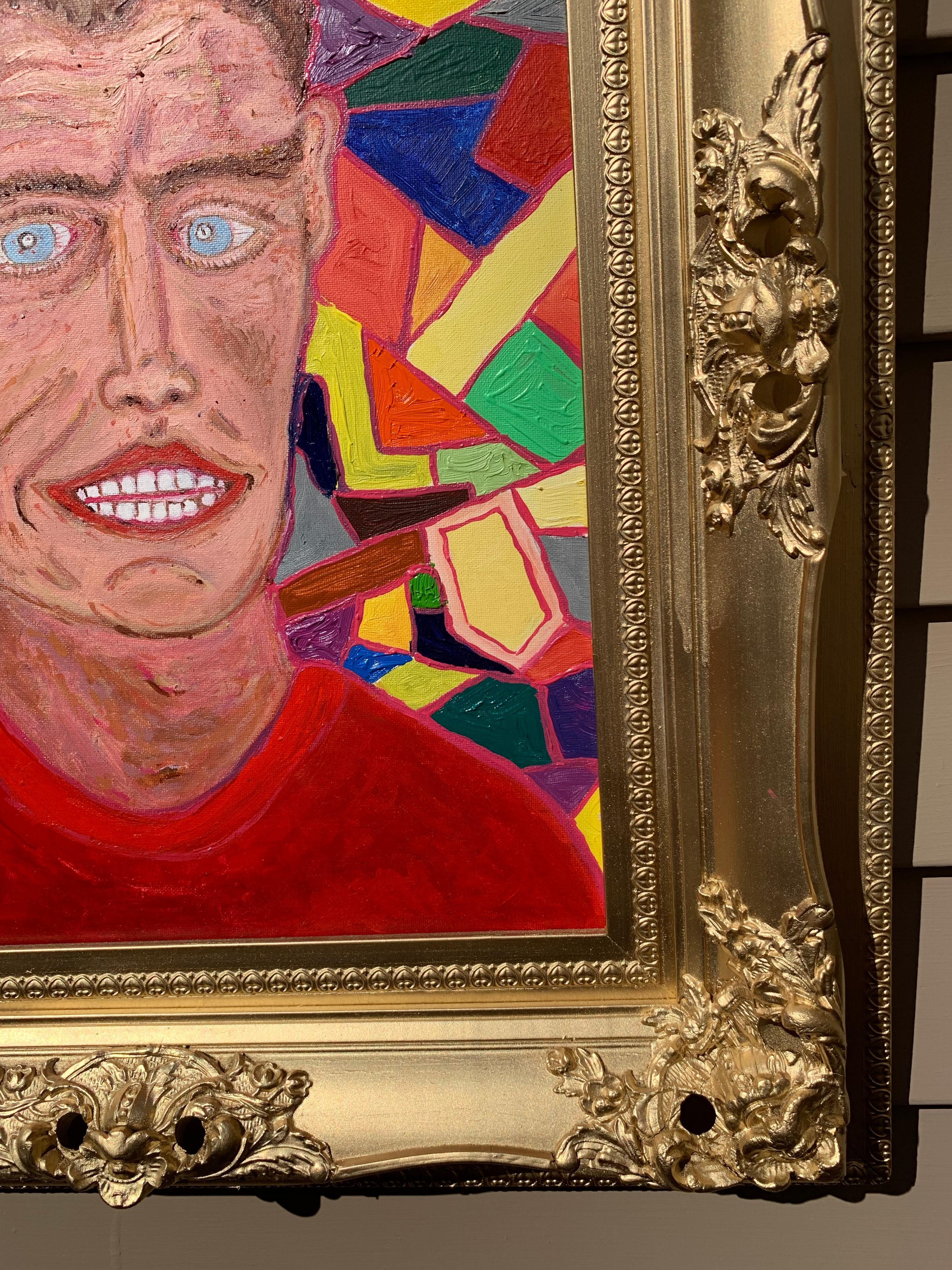 Pintura original sobre lienzo, Autorretrato. o John Kennedy Firmado S. Graff, COA en venta 1