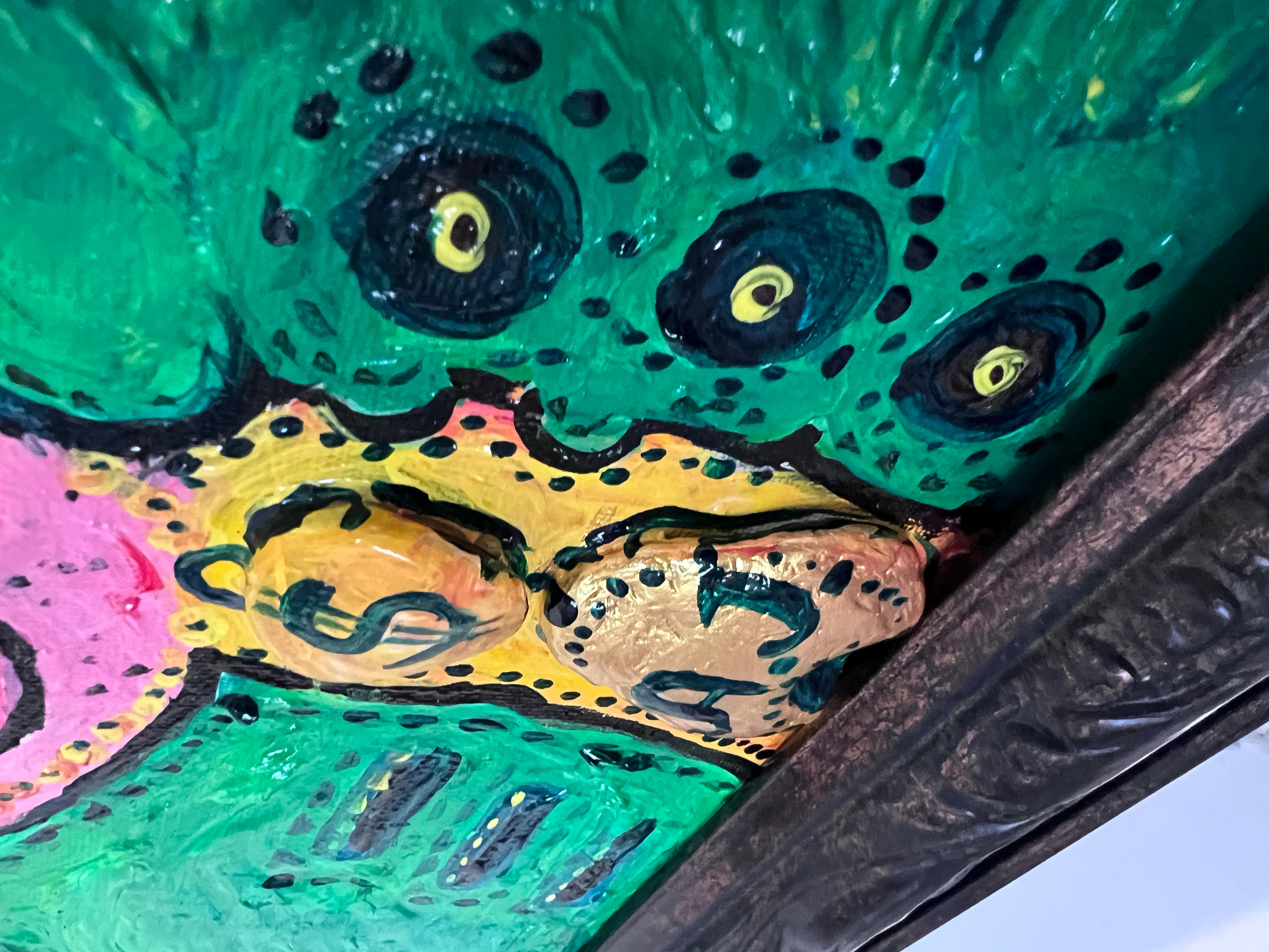 One-of-a-kind Textured painting on board, 