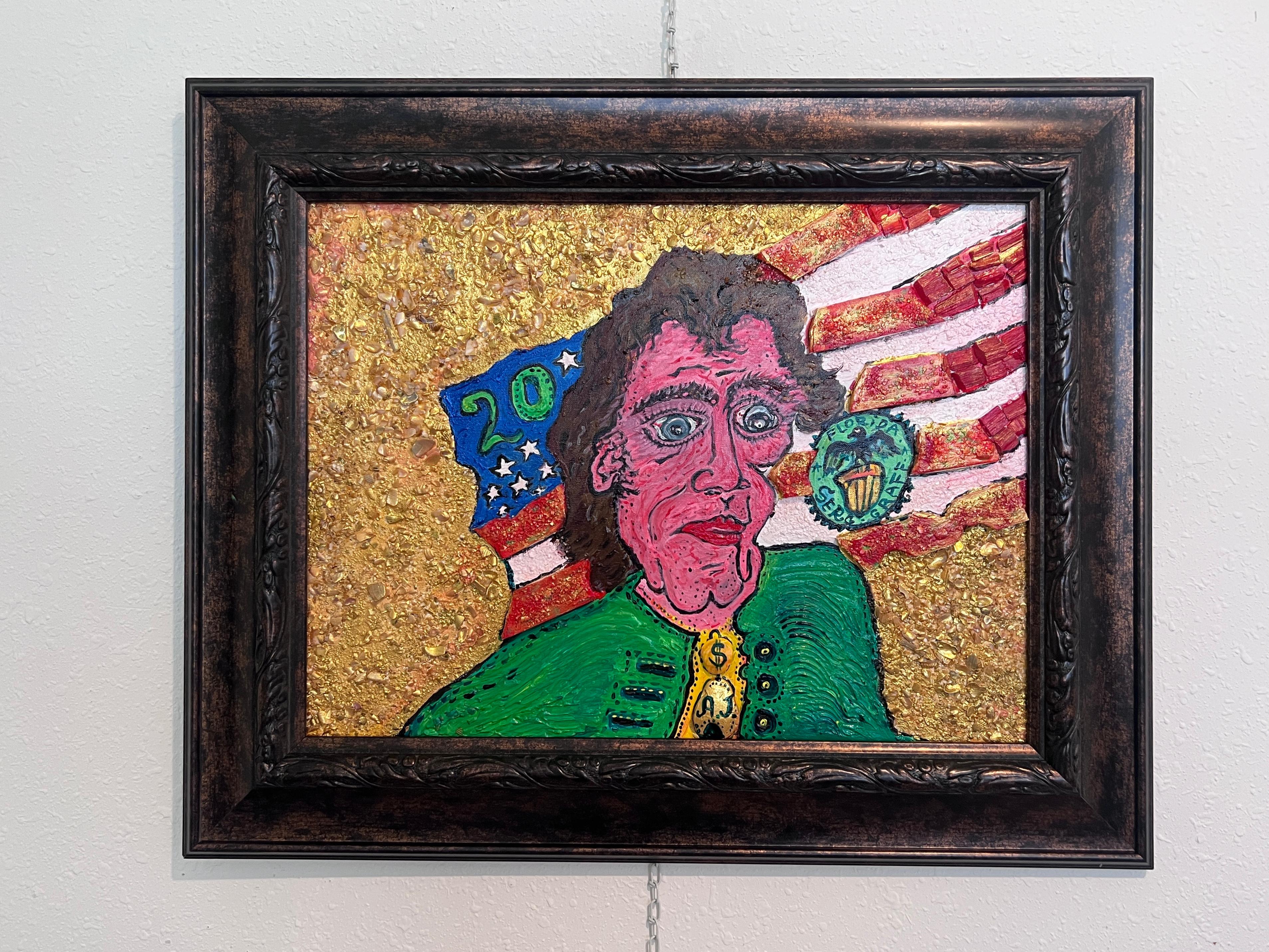 One-of-a-kind Textured painting on board, 
