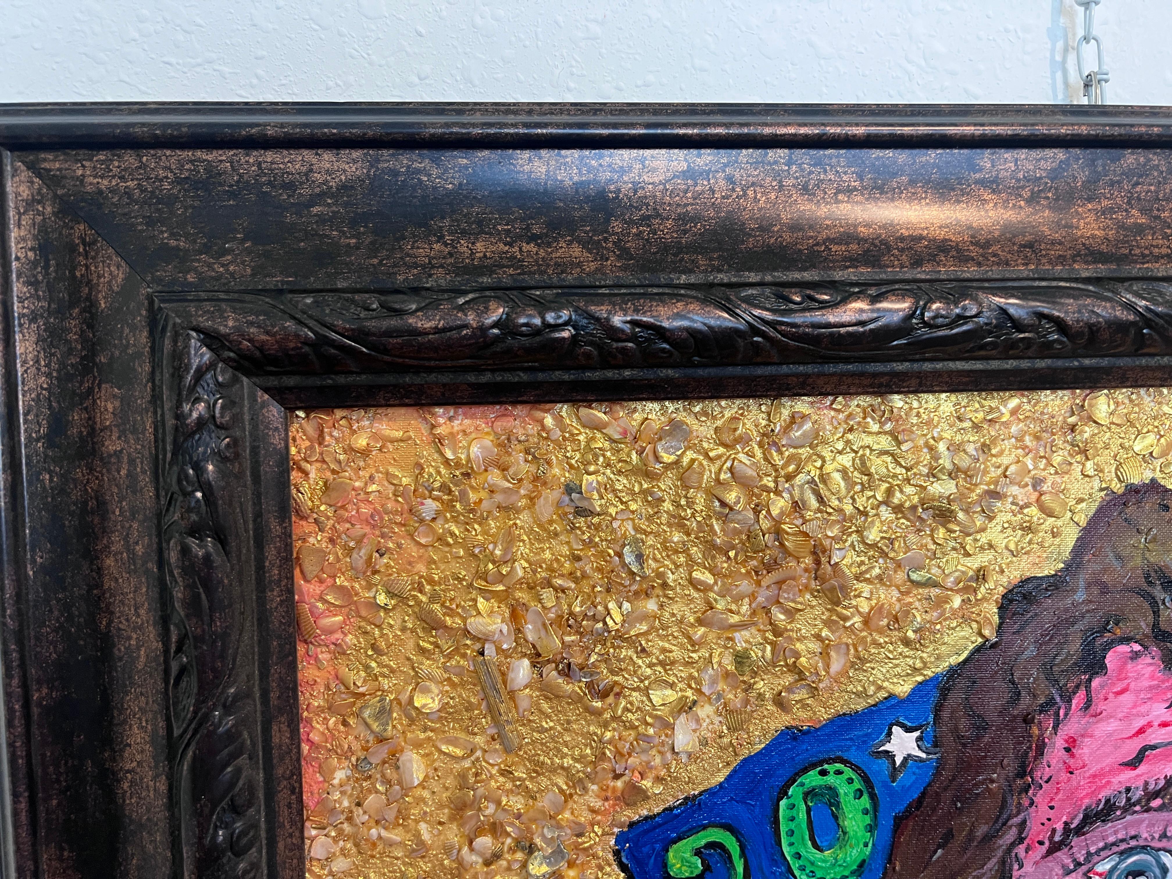 One-of-a-kind Textured painting on board, 
