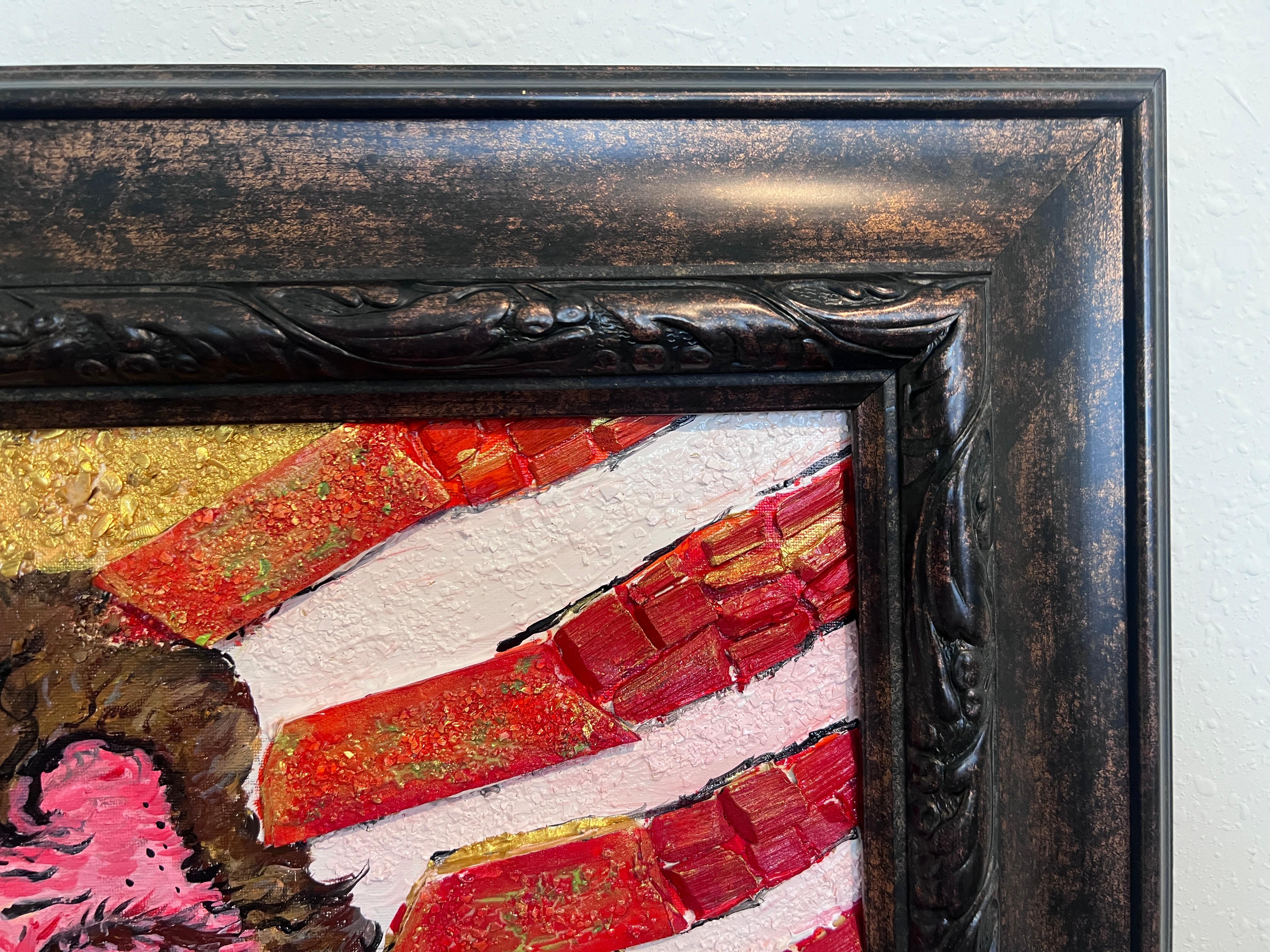 One-of-a-kind Textured painting on board, 