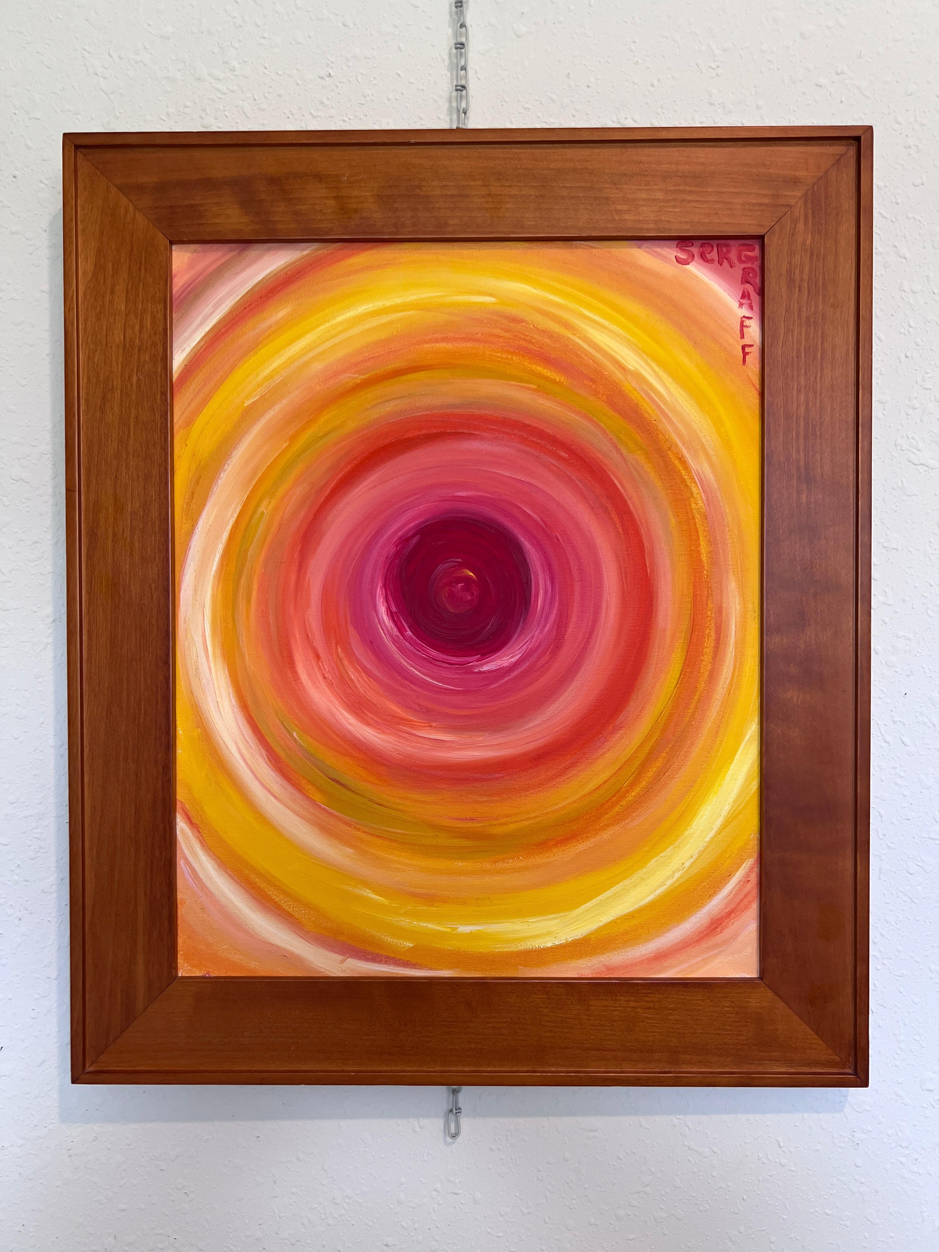 Pittura ad olio originale su tela, stile astratto fantasy, di Serg Graff, COA in vendita 1