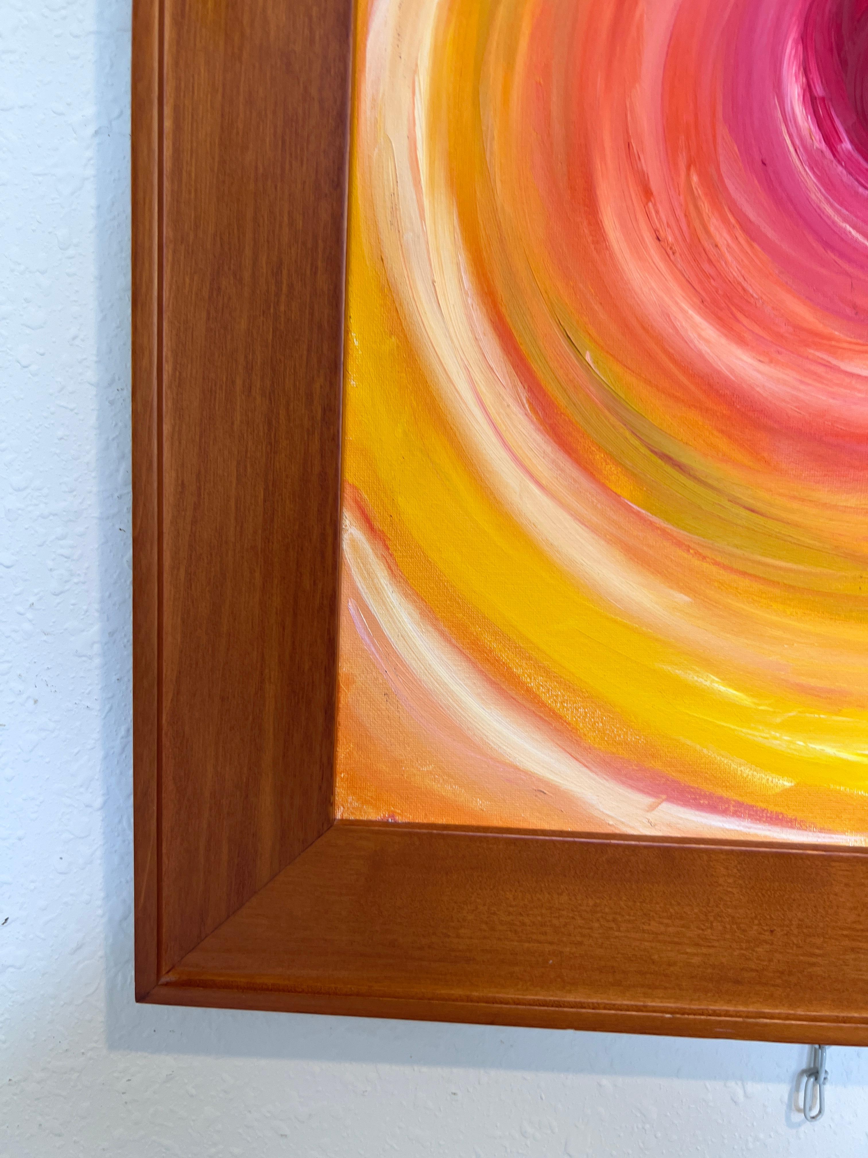 Pittura ad olio originale su tela, stile astratto fantasy, di Serg Graff, COA in vendita 3