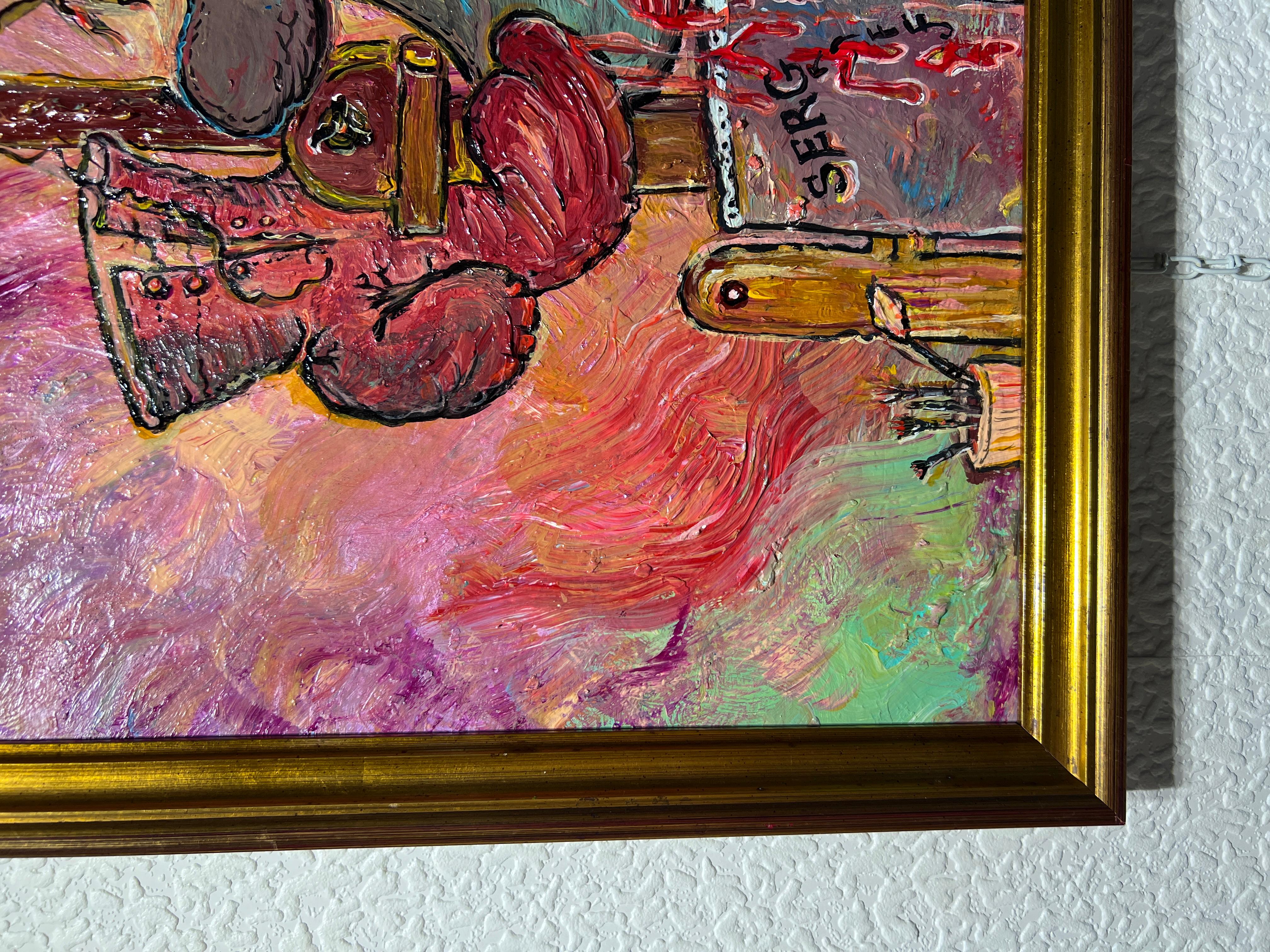Pintura abstracta original sobre tabla de Serg Graff 