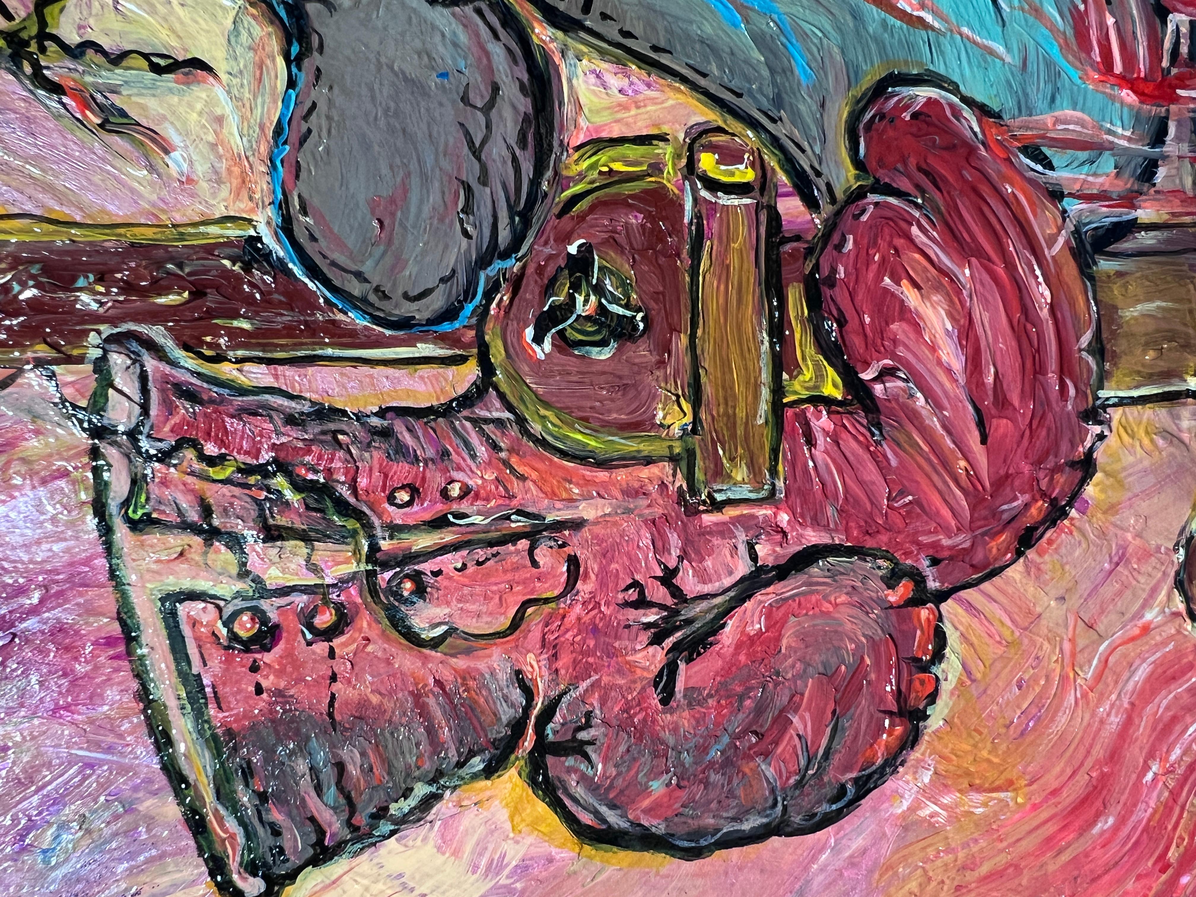 Pintura abstracta original sobre tabla de Serg Graff 