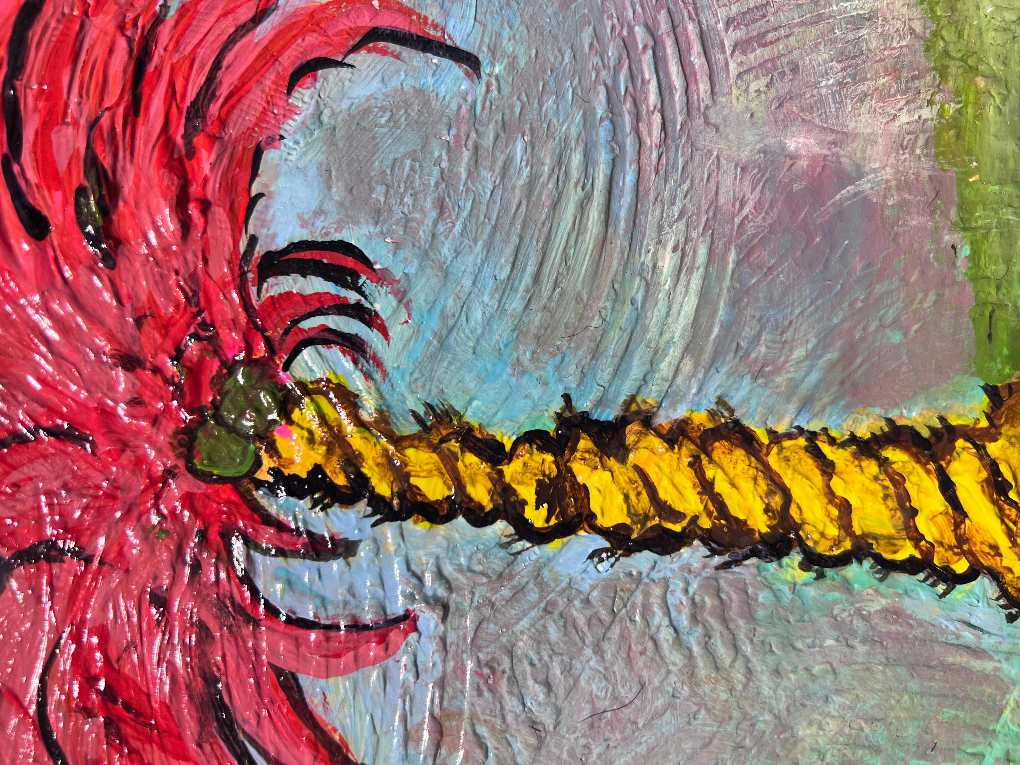Original Abstract Painting on Board by Serg Graff 