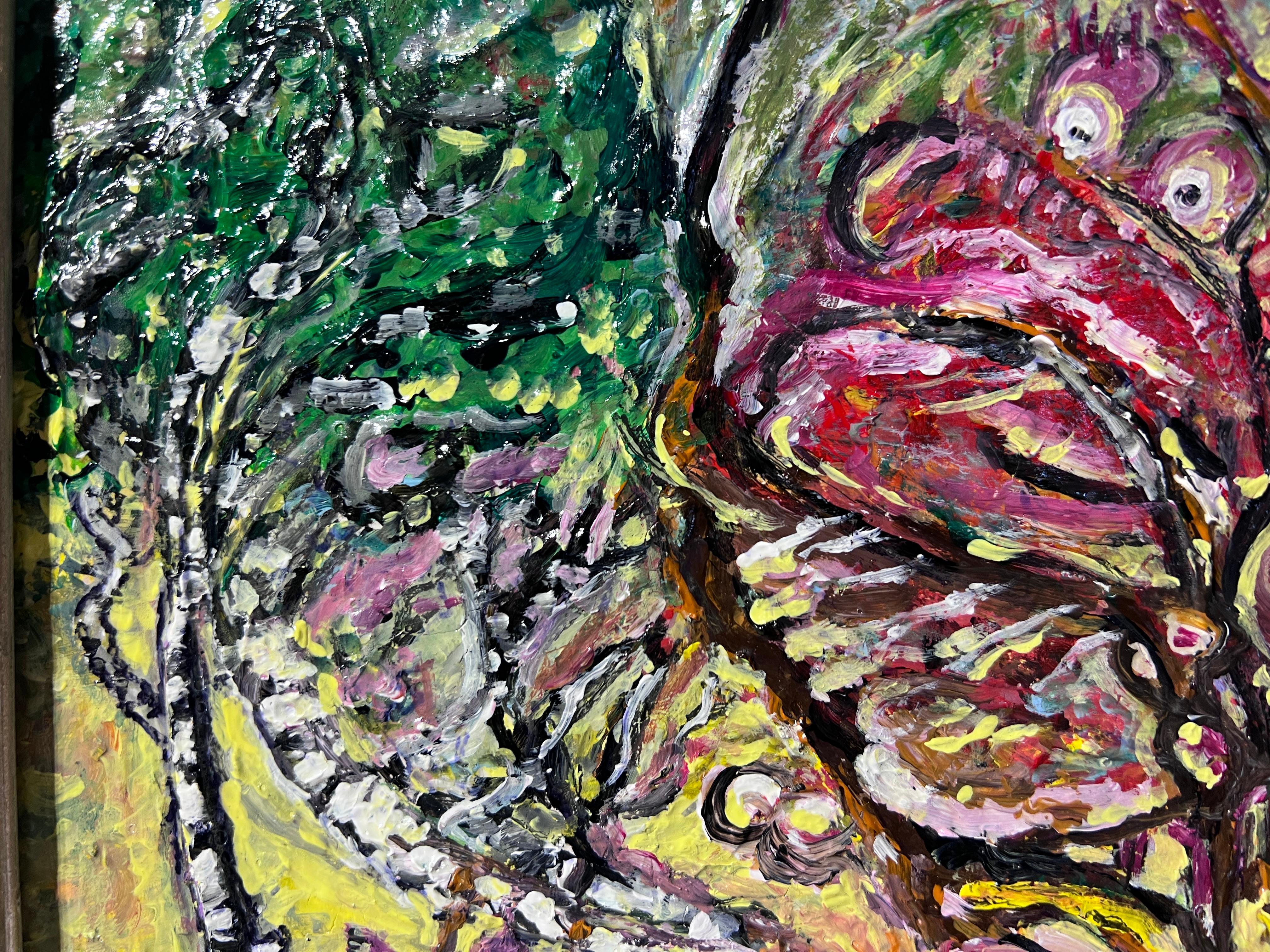 Original Abstraktes Originalgemälde auf Karton von Serg Graff „Surreal Forest“ COA, gerahmt im Angebot 8
