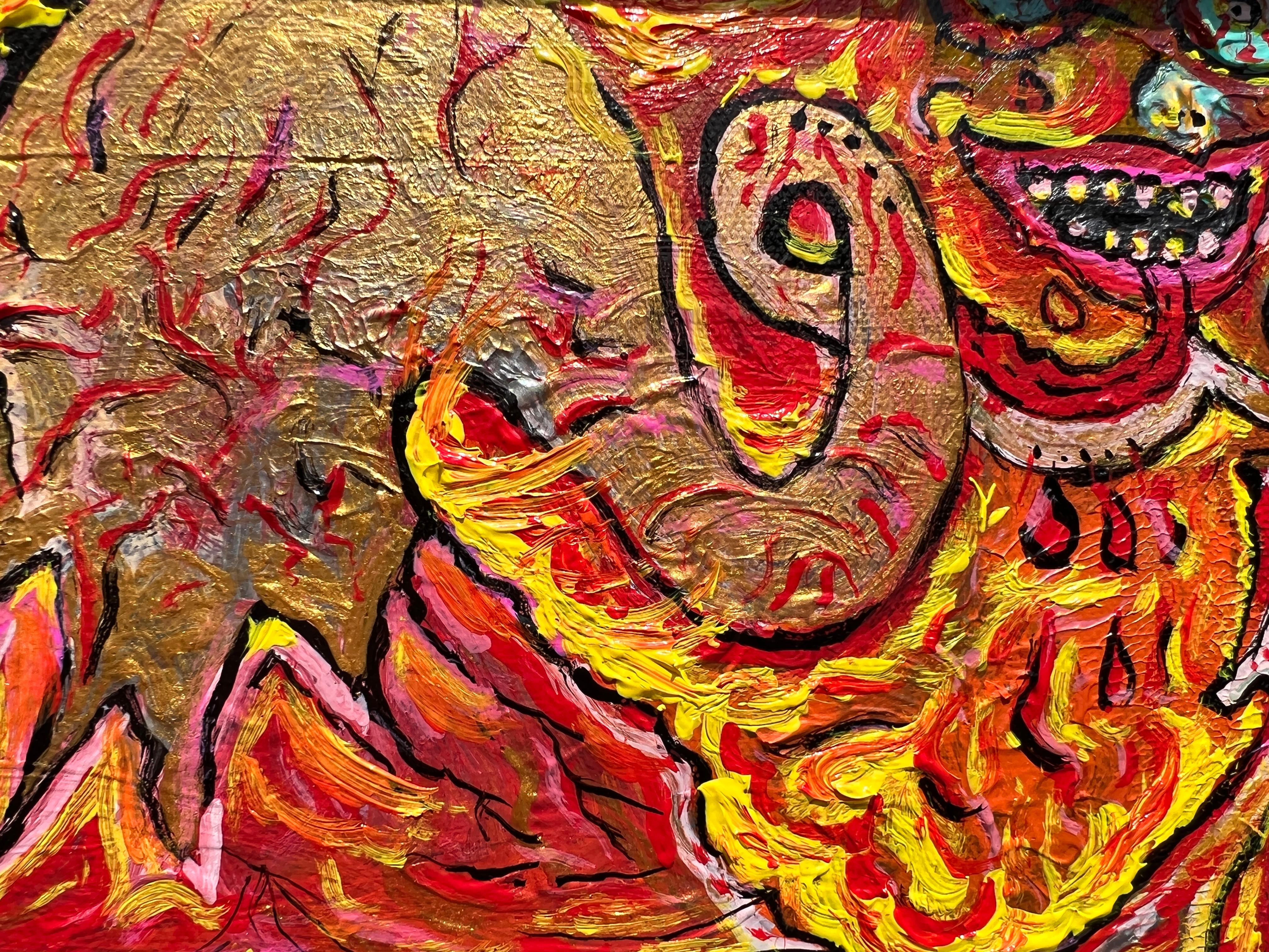 Pittura astratta originale su tela di Serg Graff, 