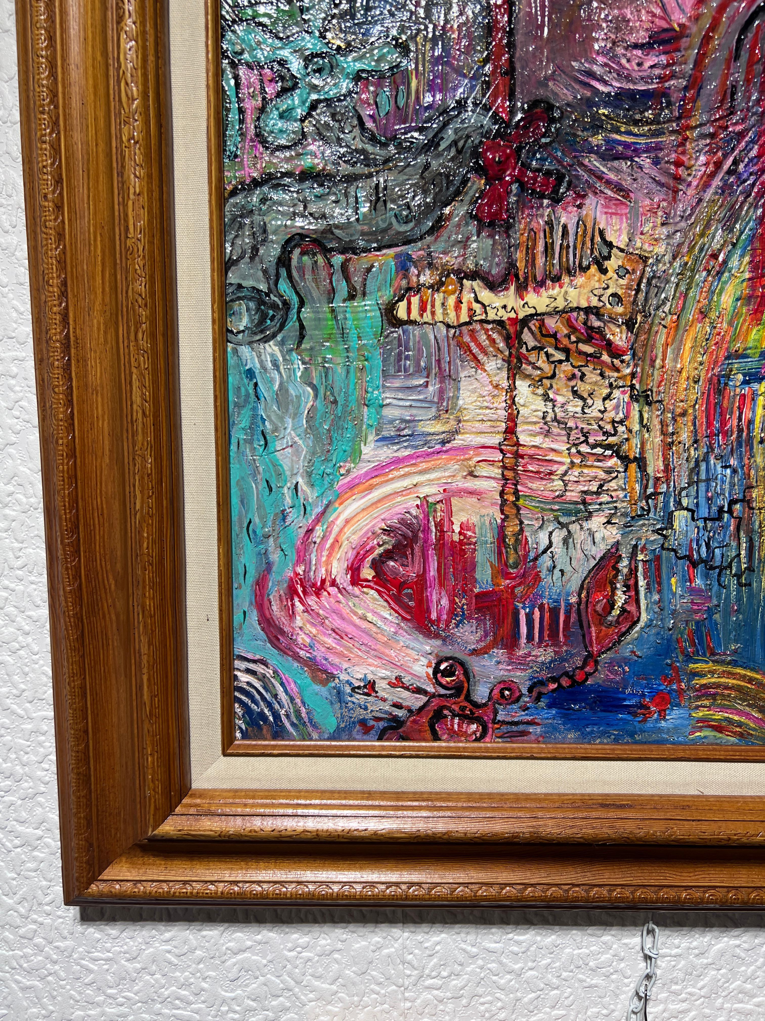Original Abstraktes Originalgemälde auf Leinwand von Serg Graff „Freeddy is Back“, COA im Angebot 3