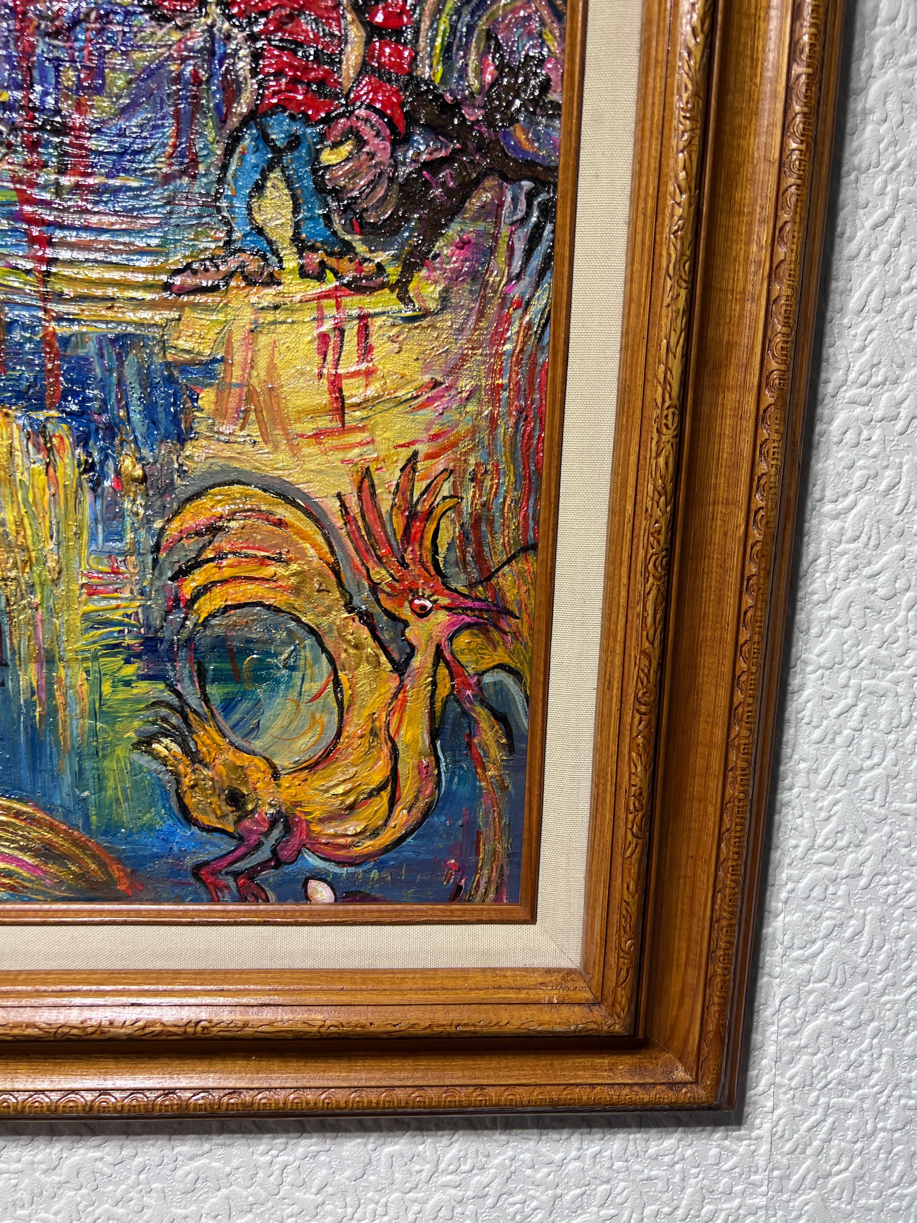 Original Abstraktes Originalgemälde auf Leinwand von Serg Graff „Freeddy is Back“, COA im Angebot 4
