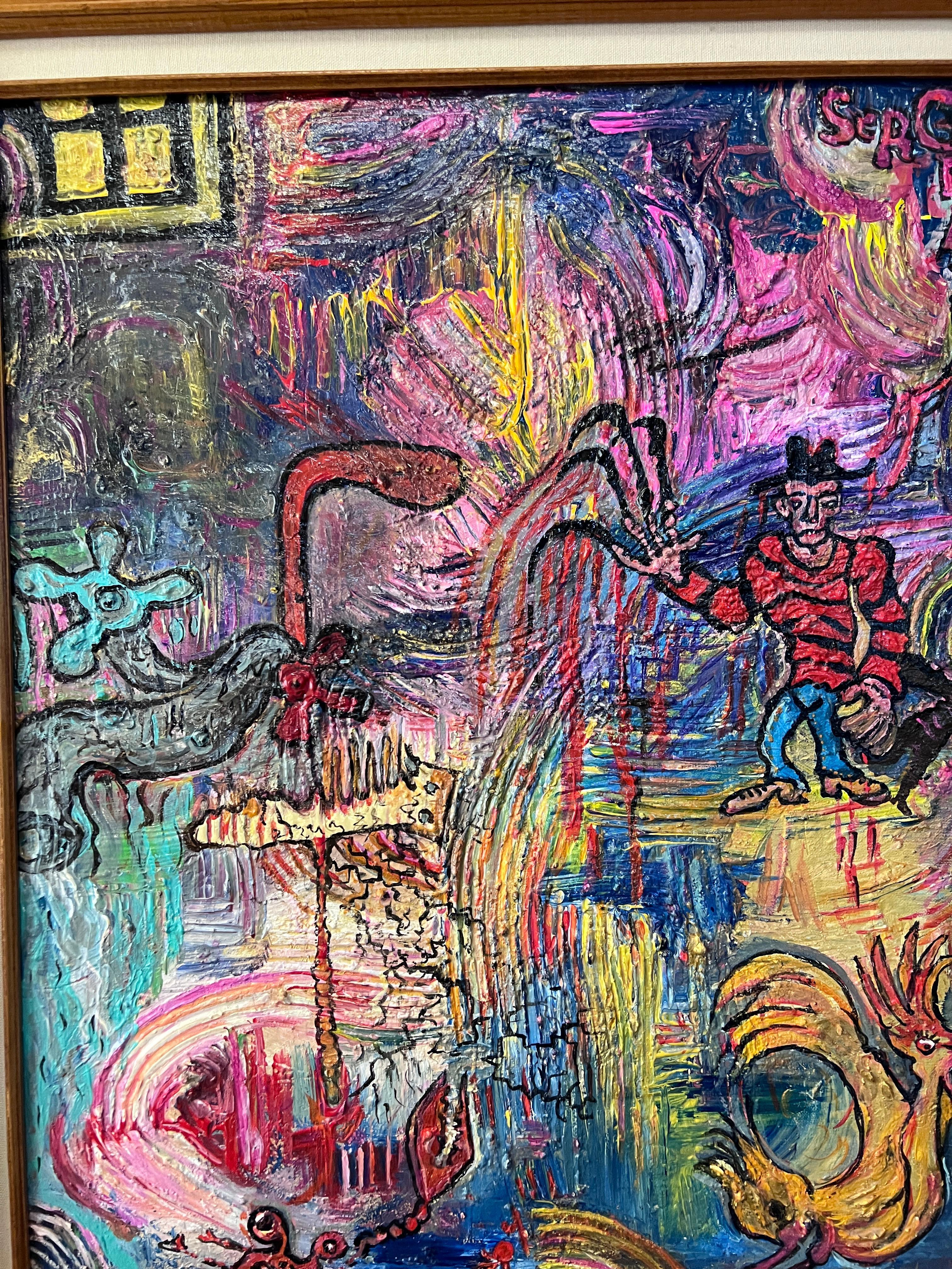 Original Abstraktes Originalgemälde auf Leinwand von Serg Graff „Freeddy is Back“, COA im Angebot 7