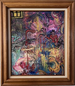 Peinture abstraite originale sur toile de Serg Graff « Freeddy is Back » COA