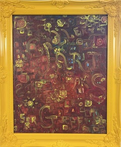 Cuadro Abstracto Original sobre Lienzo "Fantasía 21" de Serg Graff COA, Enmarcado