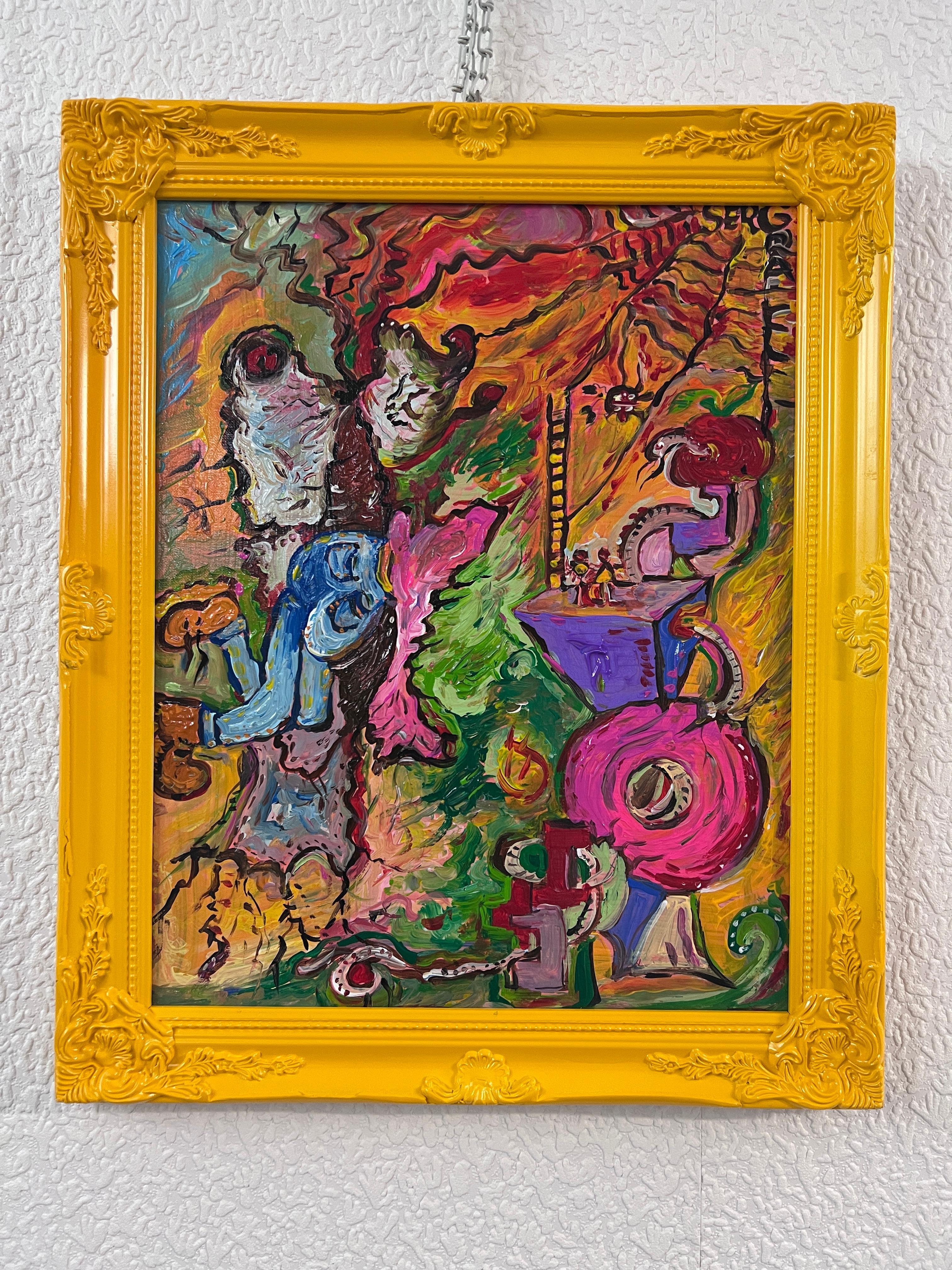 Original Abstract Painting on Canvas 