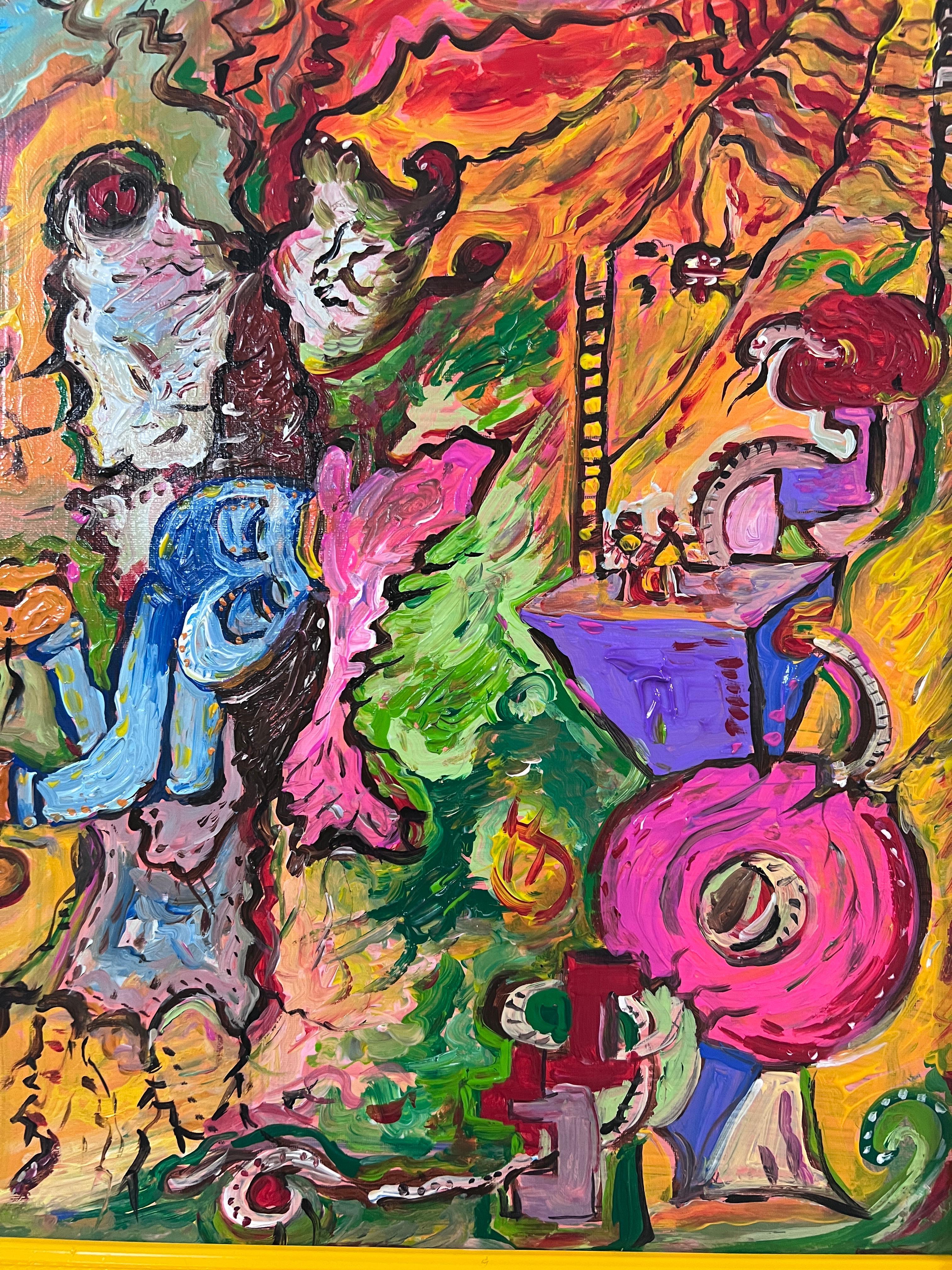 Original Abstract Painting on Canvas 