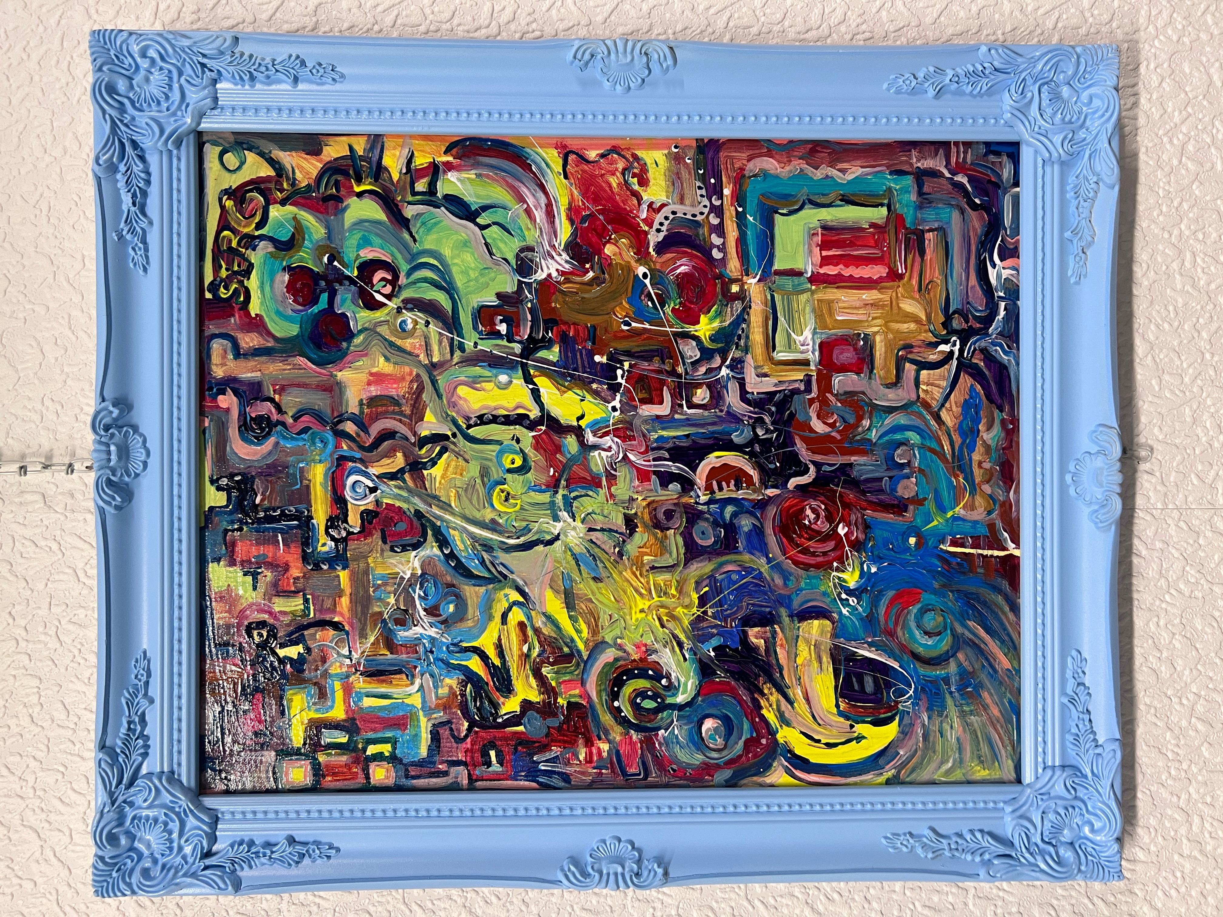 Original Abstract Painting on Canvas 