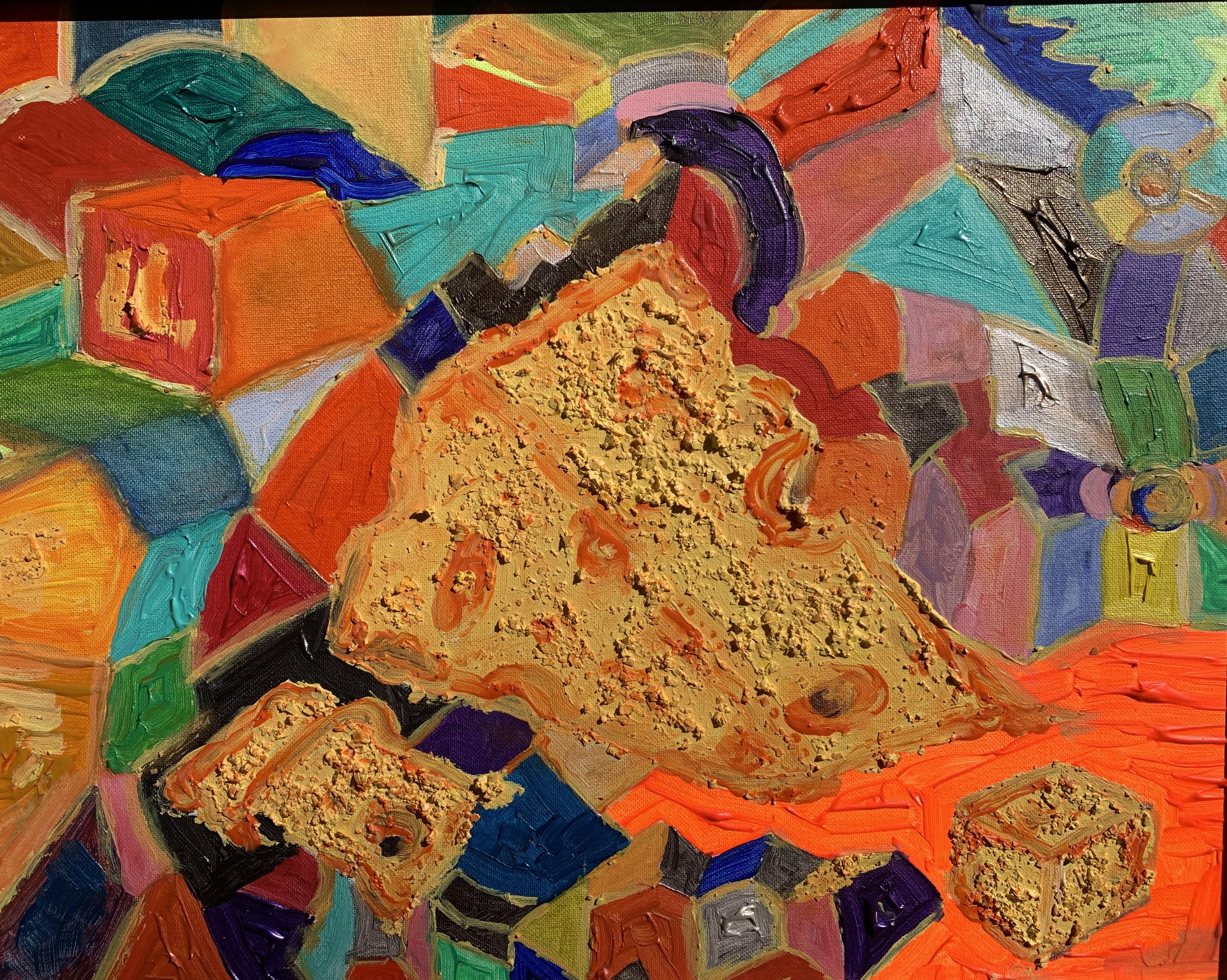 Original Abstract Painting on Canvas , Signed Serg Graff 