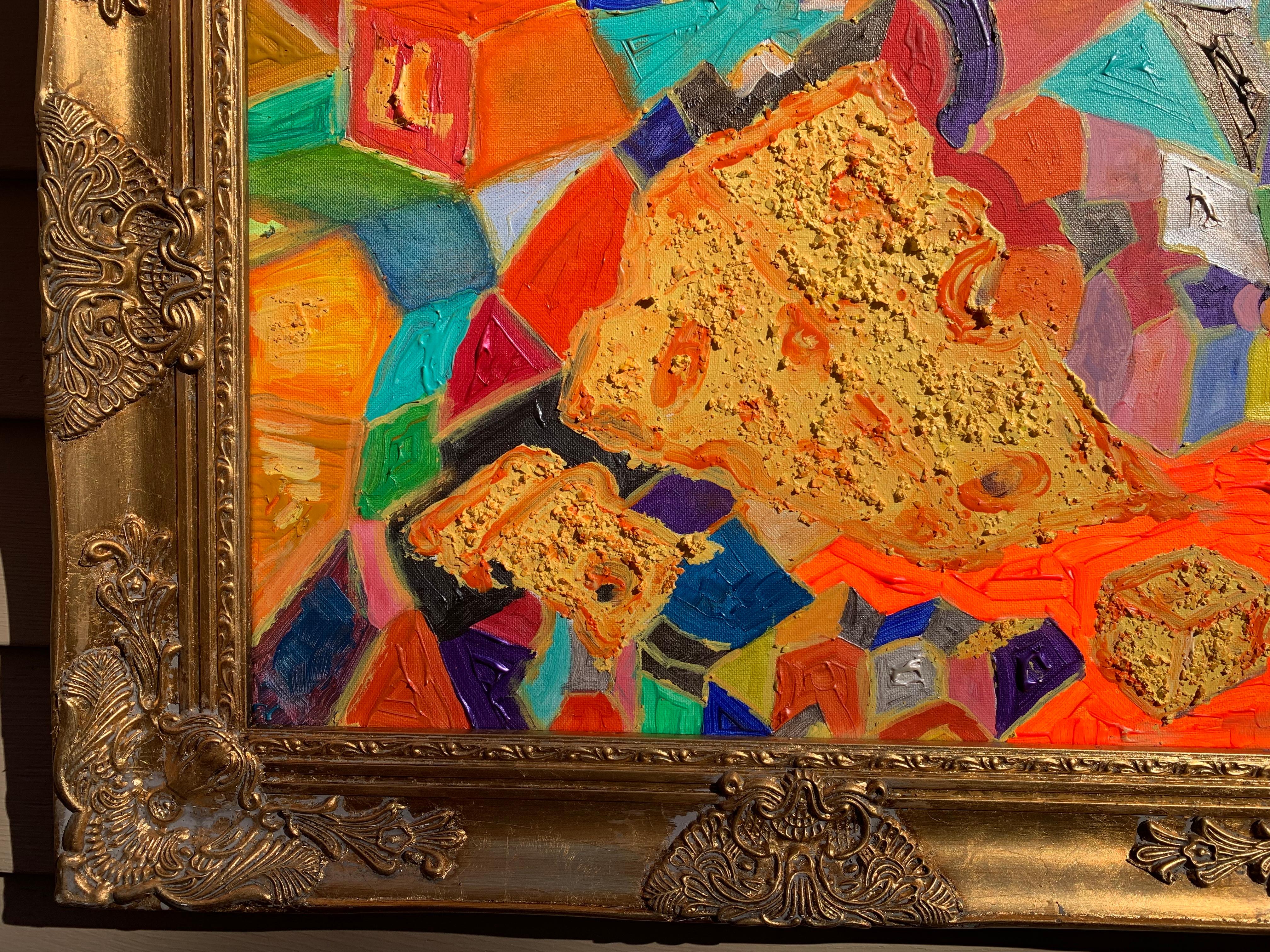 Original Abstract Painting on Canvas , Signed Serg Graff 