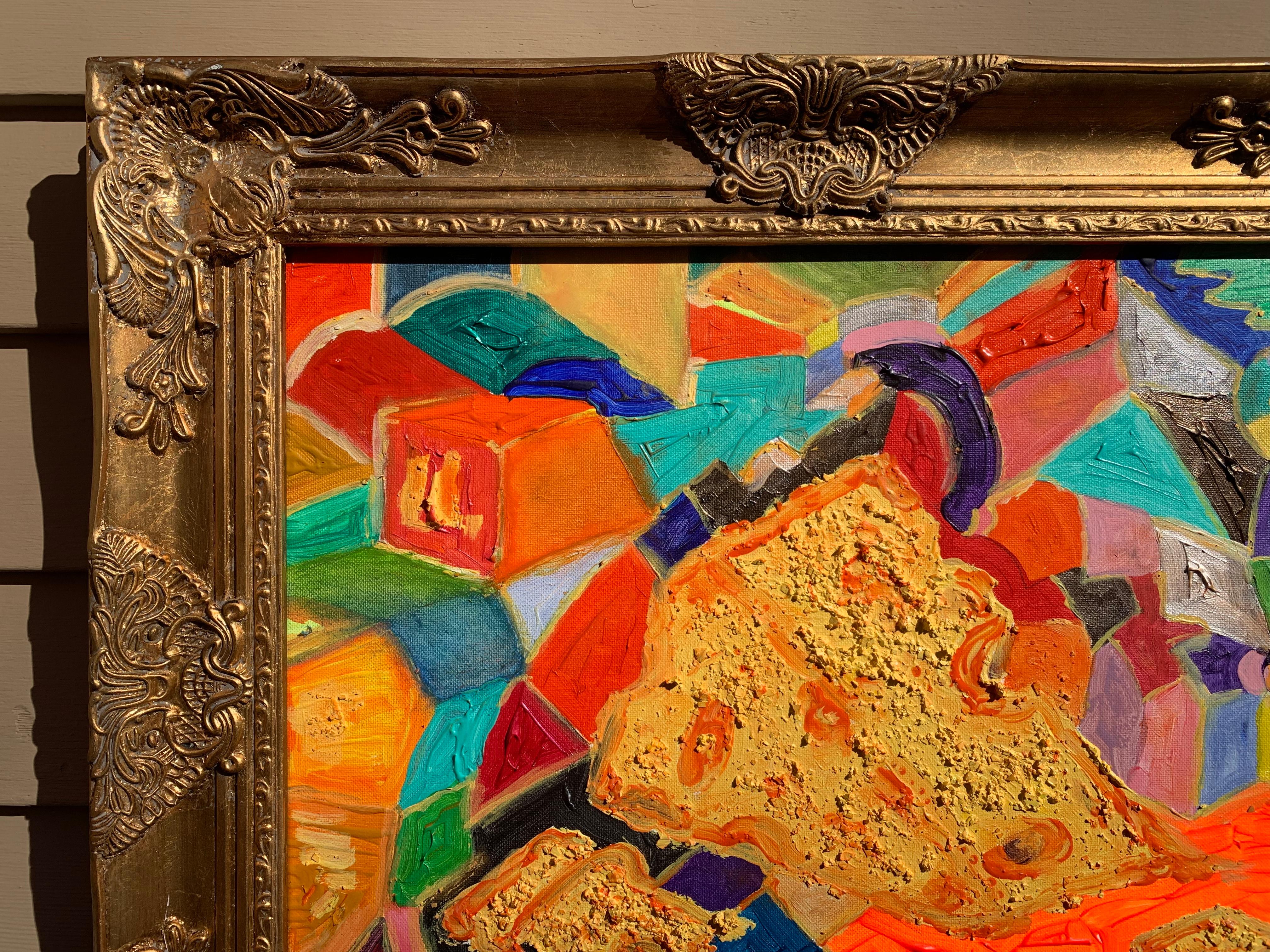 Original Abstract Painting on Canvas , Signed Serg Graff 