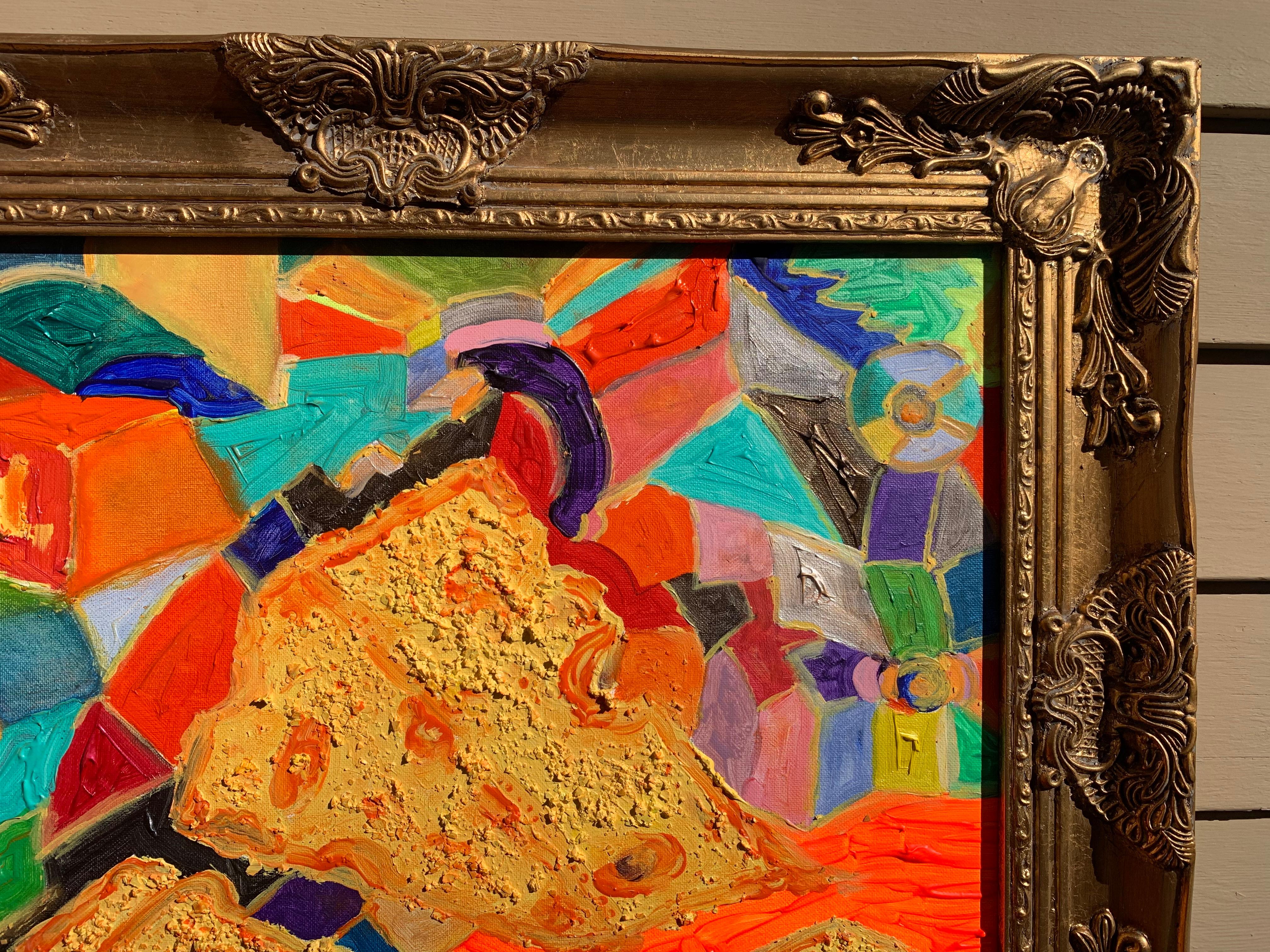 Original Abstract Painting on Canvas , Signed Serg Graff 