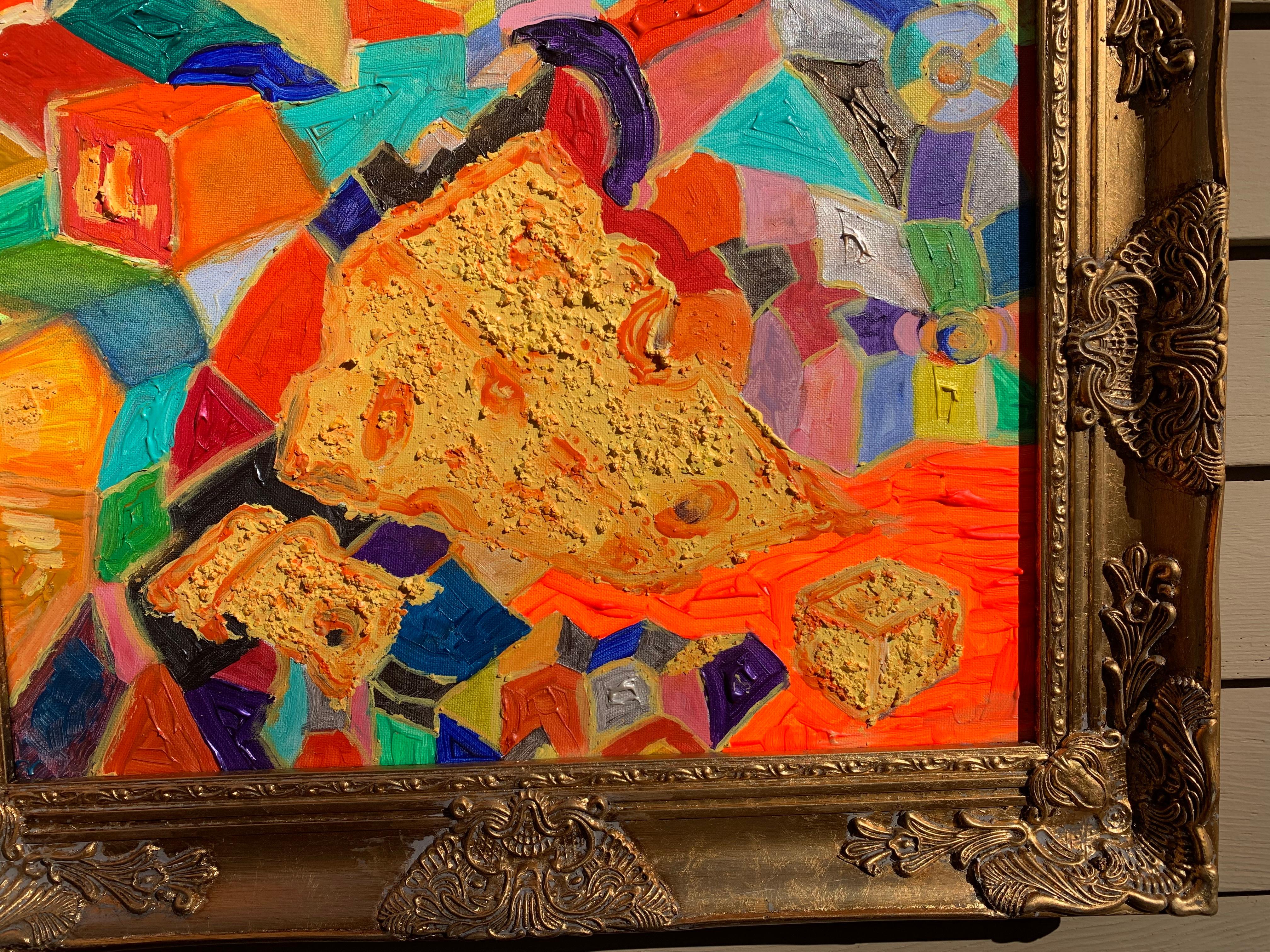Original Abstract Painting on Canvas , Signed Serg Graff 