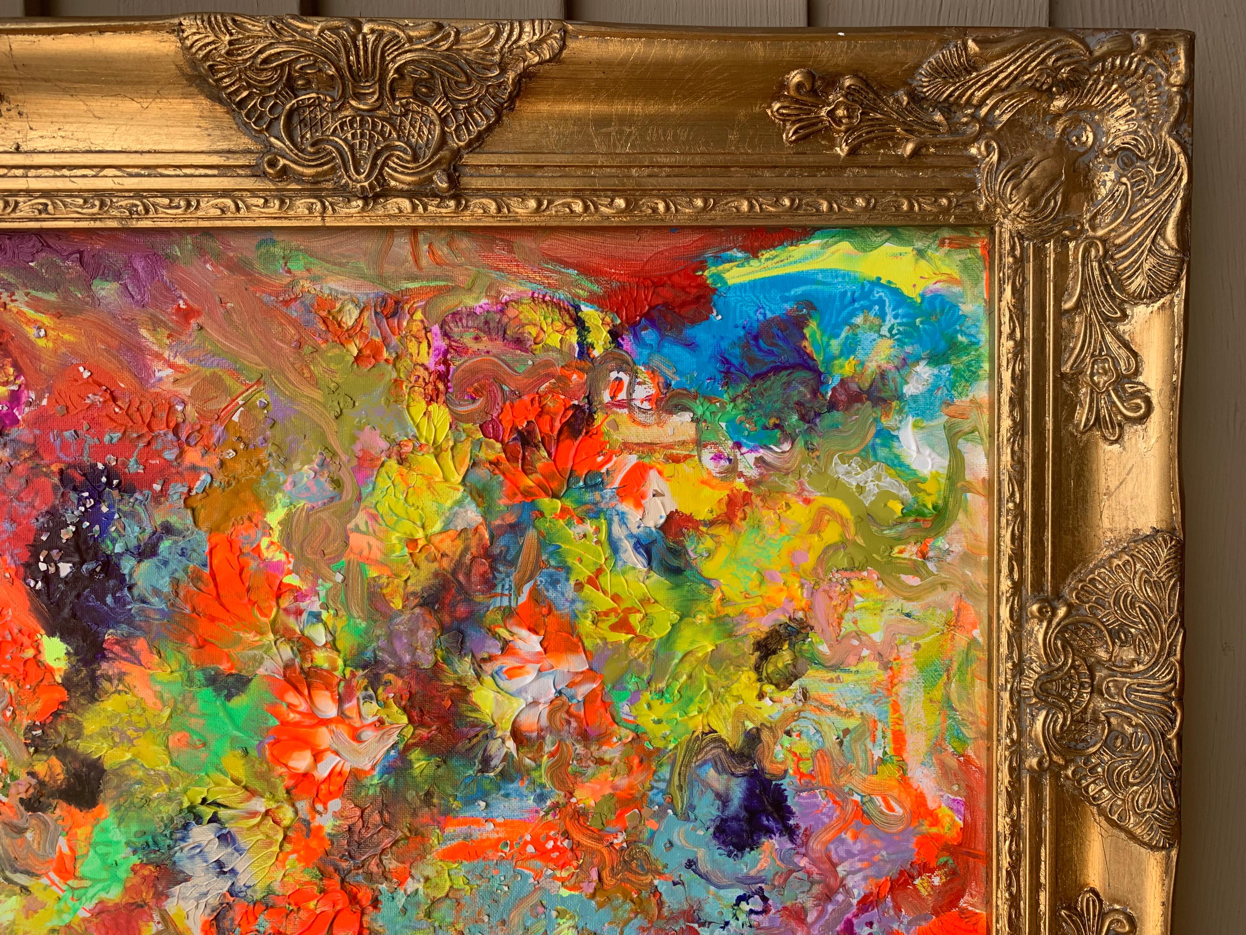 Pittura astratta originale su tela, firmata Serg Graff 
