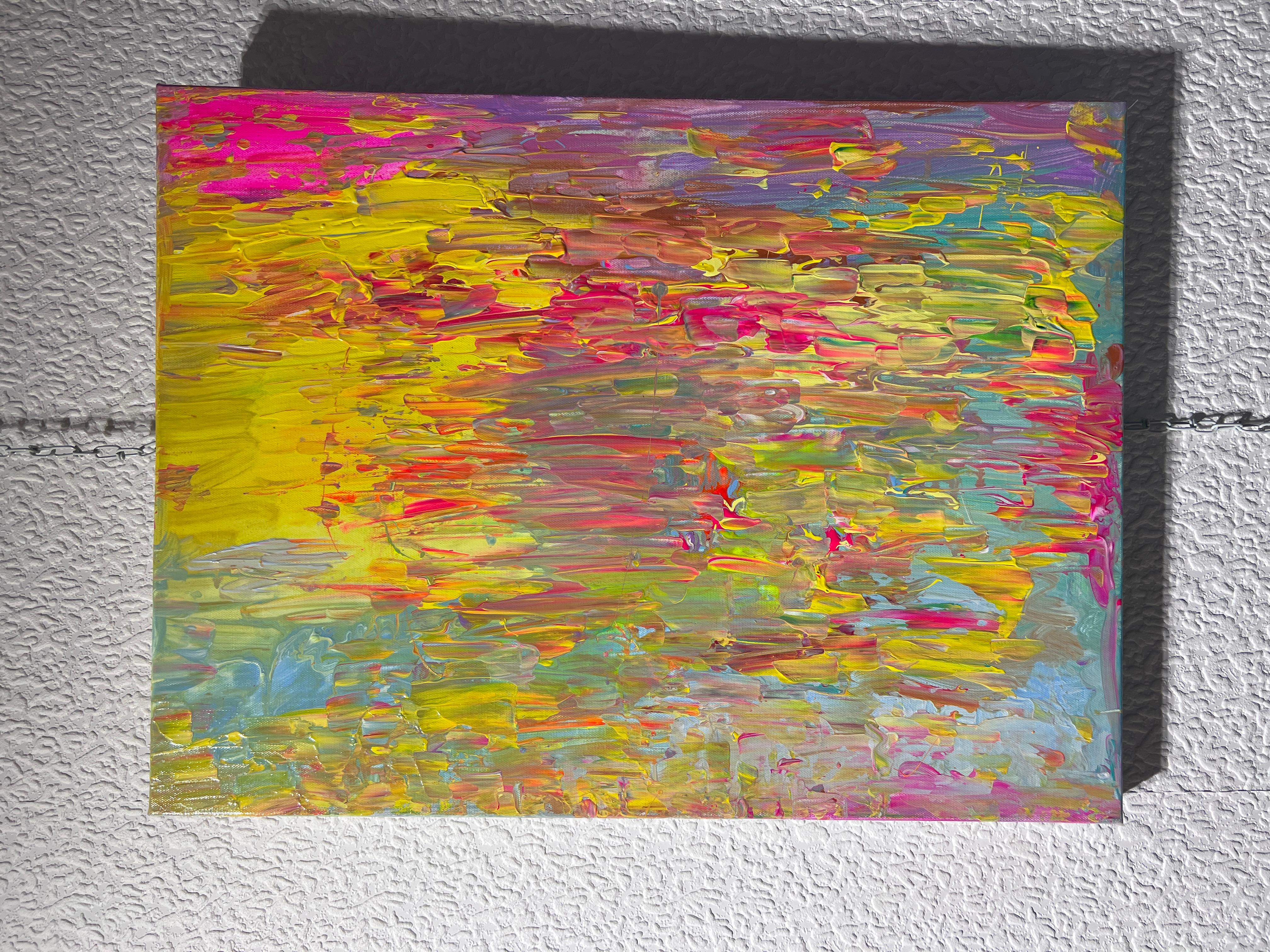 Original Abstract Painting on Canvas , Signed Serg Graff 