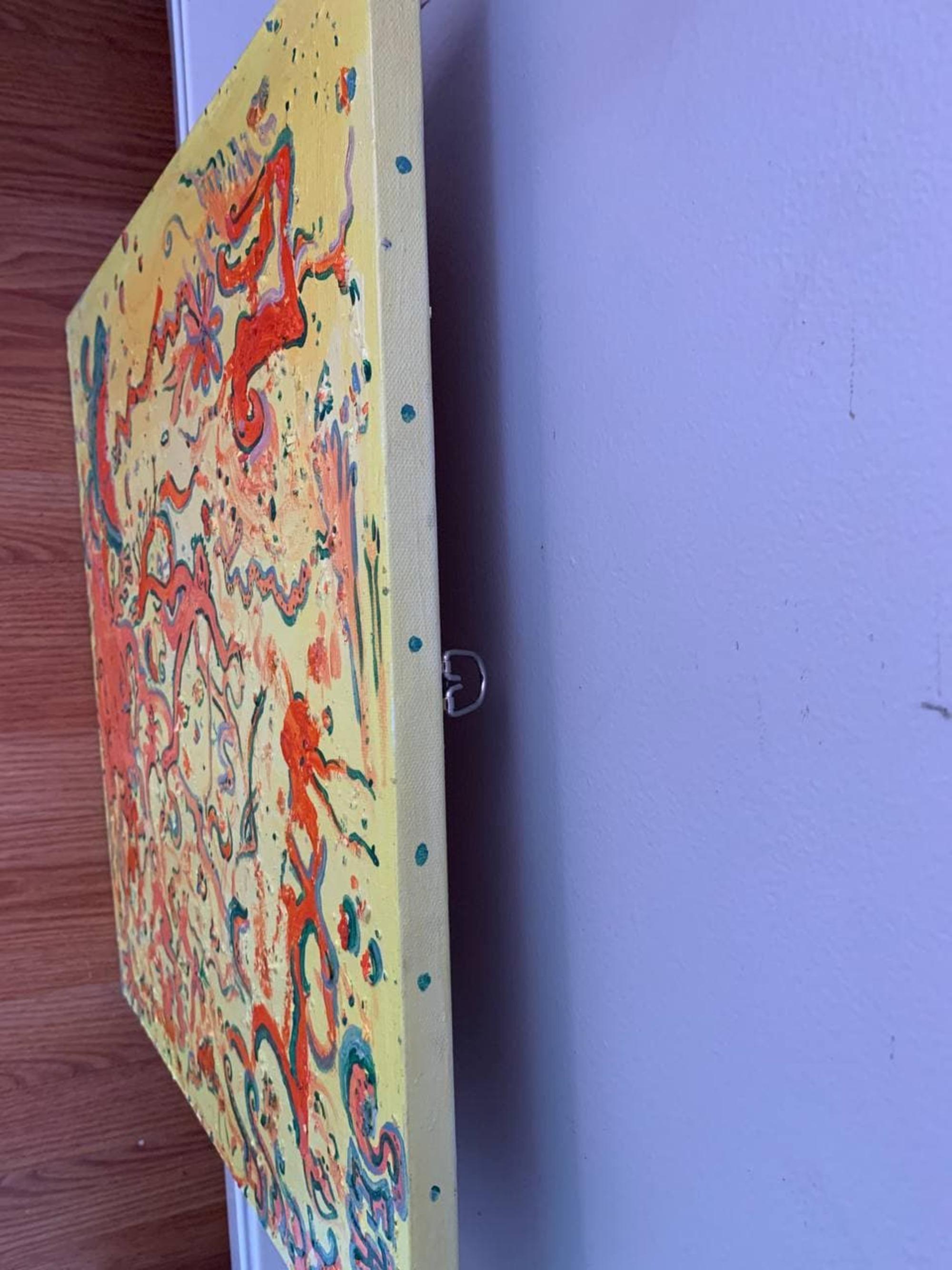 Original Abstract Painting on Canvas\ Signed Serg Graff, 