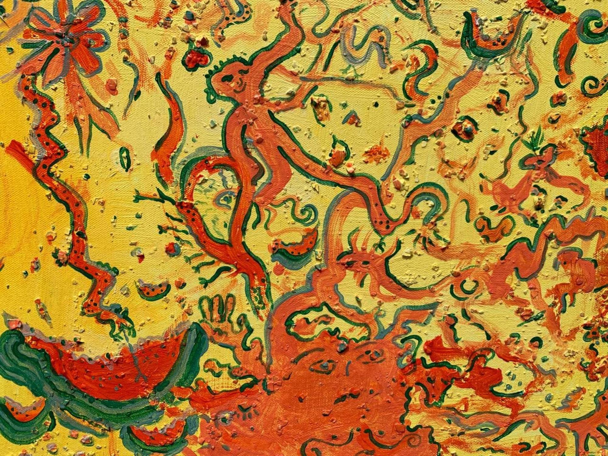 Original Abstract Painting on Canvas\ Signed Serg Graff, 