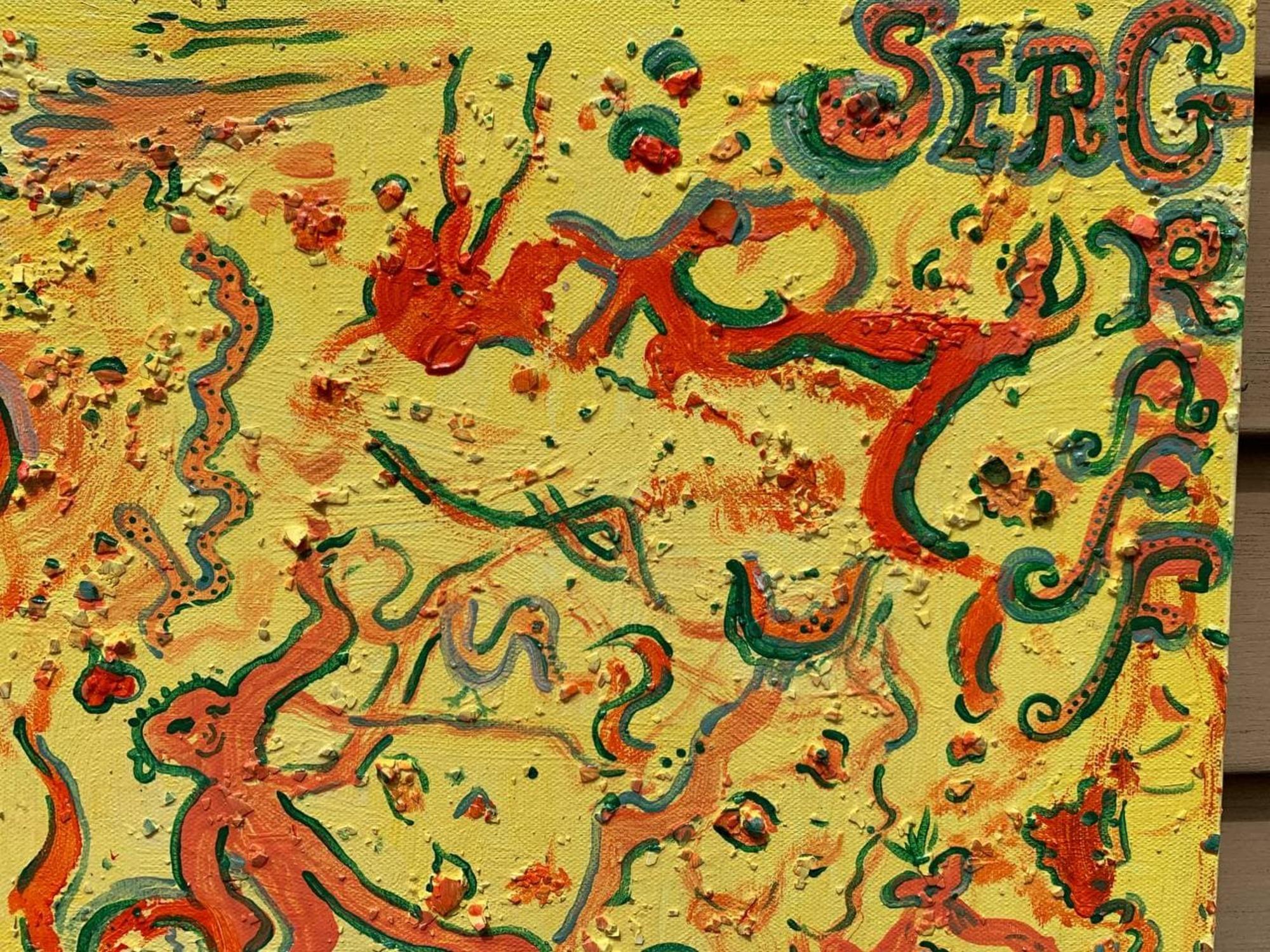 Original Abstract Painting on Canvas\ Signed Serg Graff, 