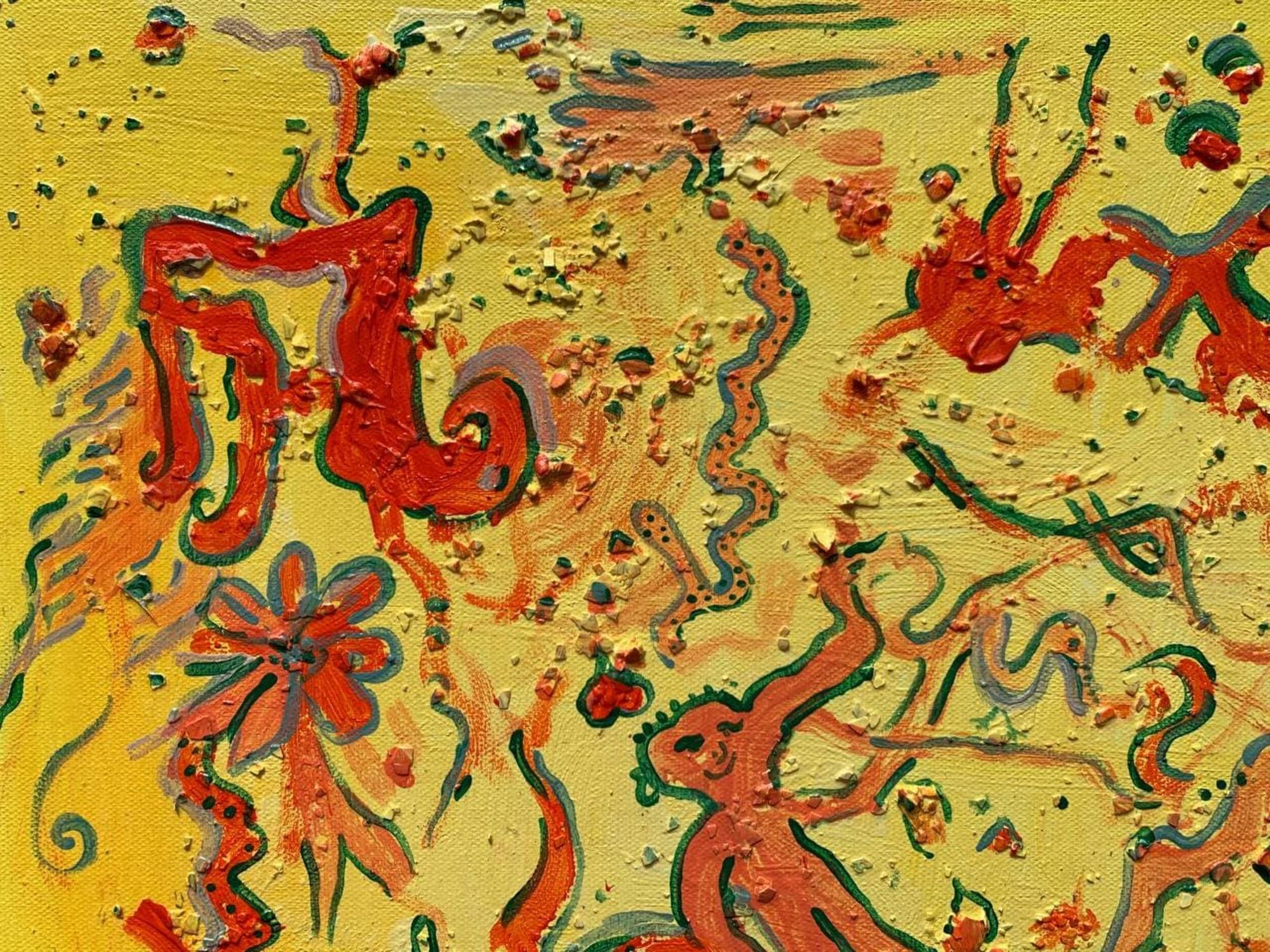 Original Abstract Painting on Canvas\ Signed Serg Graff, 