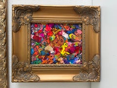 Dipinto astratto originale di Serg Graff “Happy Doodles” – Arte surreale e fantastica, certificato di autenticità (COA)