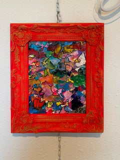 Original Abstract Painting Serg Graff "Kingdom of Pareidolia" Outsider Art COA